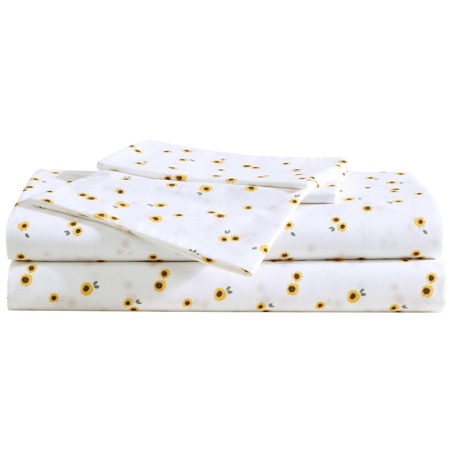 Eddie Bauer - Twin Sheet Set with Fitted Sheet & Pillowcase, 100% Cotton Percale Bedding, Crisp & Cool, Dorm Room Essentials, Sunflower Yellow