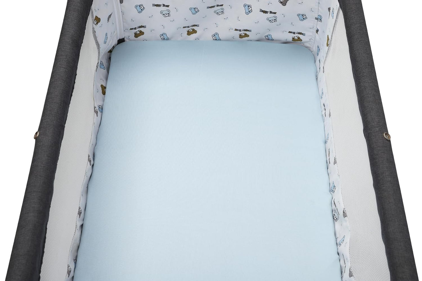 Tontukatu Stretchy Fitted Crib Sheets Set 2 Pack Portable Crib Mattress Topper for Baby Girl Boy,Ultra Soft Jersey Material, Light Blue & Car