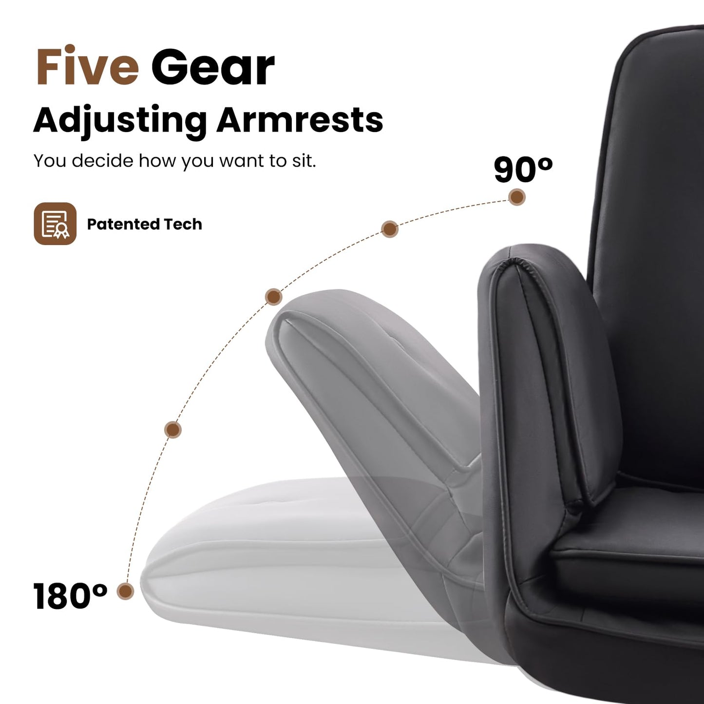 Sepnine Swivel Criss Cross Chair, Cross Legged Desk Chair for Home Office Comfortable Chair with Dirt-Proof (Black)