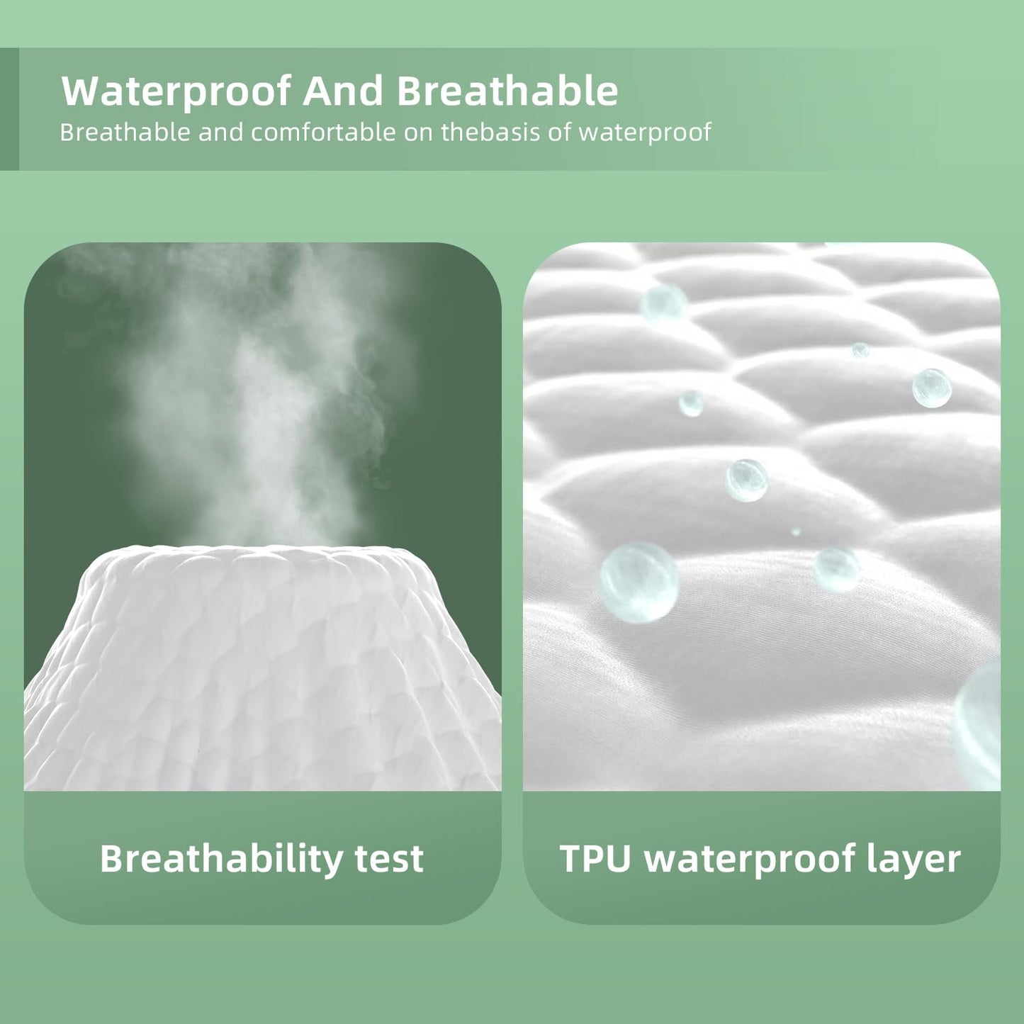 PDXM Waterproof Mattress Protector, Mattress Cover, Soft, Breathable,Noiseless, Deep Pocket 6-18 inches, White for Home Hotel Bedroom,Easy wash (Full)