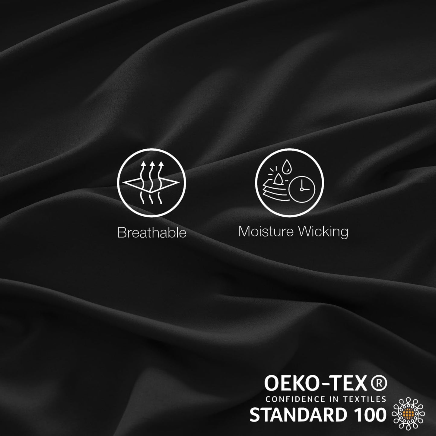 Yibeizi Black Sheet Set Full Size, Kids Bedsheets Microfiber Deep Pocket Cute Bed Sheet & Pillowcase Sets 4 Pieces