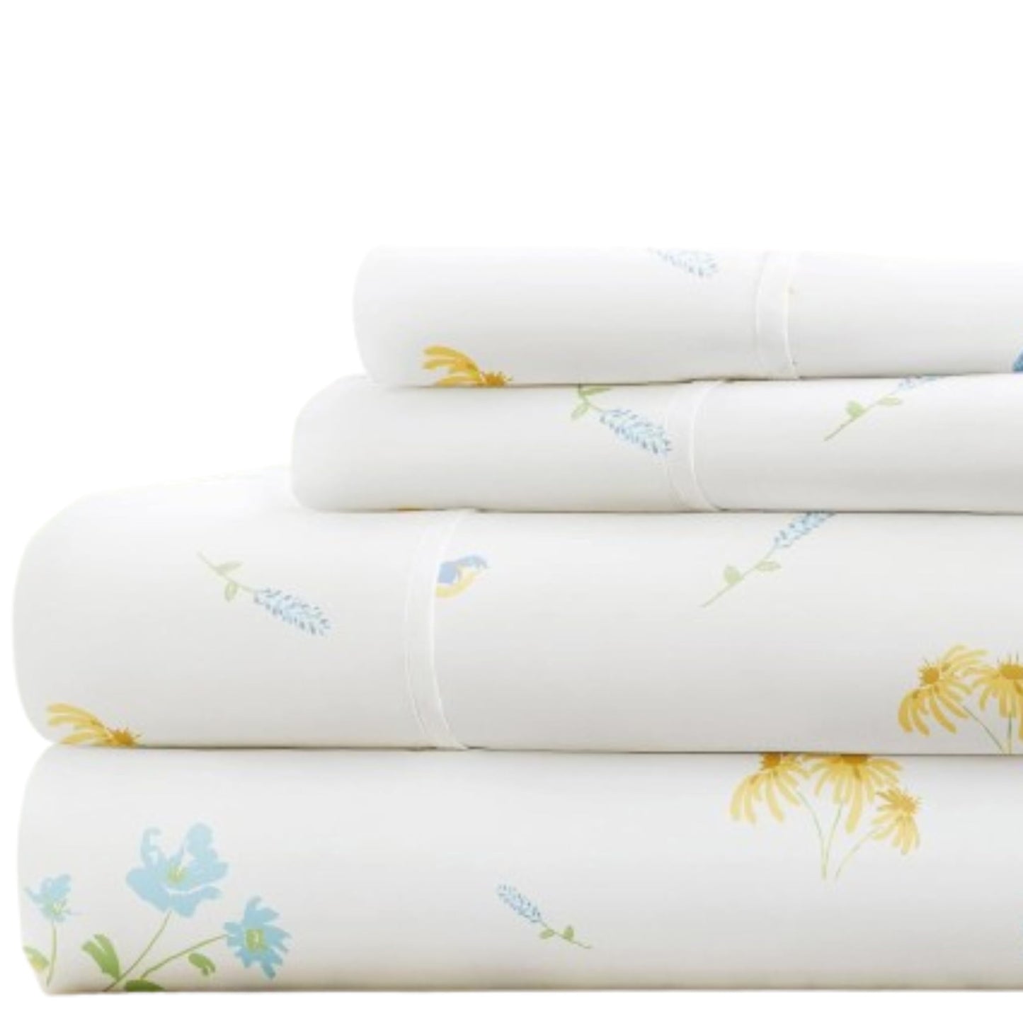 Linen Market Double-Brushed Patterned Microfiber Twin Sheet Set 3 Piece – Oeko-TEX Certified Ultra Soft & Wrinkle-Free - 16" Deep Pocket Sheets - Easy Care Twin Size - Bluebirds Light Blue