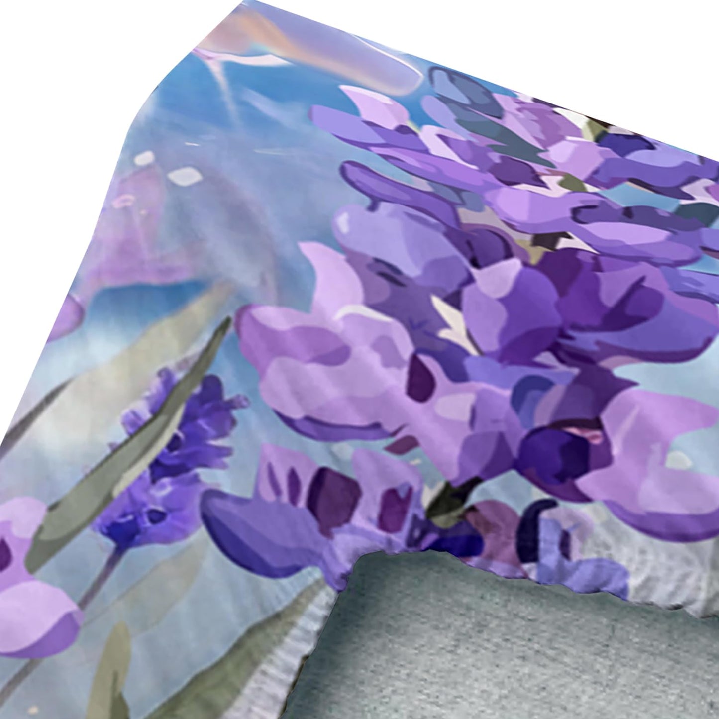 UEVBF Kids Sea Turtle Fitted Sheet Set Full Size,Dream Sky Purple Lavender Bedding for Boys Girls Teens Bedroom Decor,Coastal Bedding Sets,1 Fitted Sheet+2 Pillowcases.