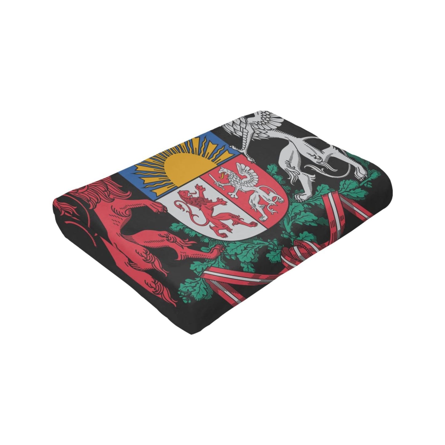 Throw Blanket Latvia National Emblem Super Soft Flannel Caroset Lightweight Warm No Pilling Woollen Blankets Sofa Bed Dorm Bedroom Office Home 80"X60"