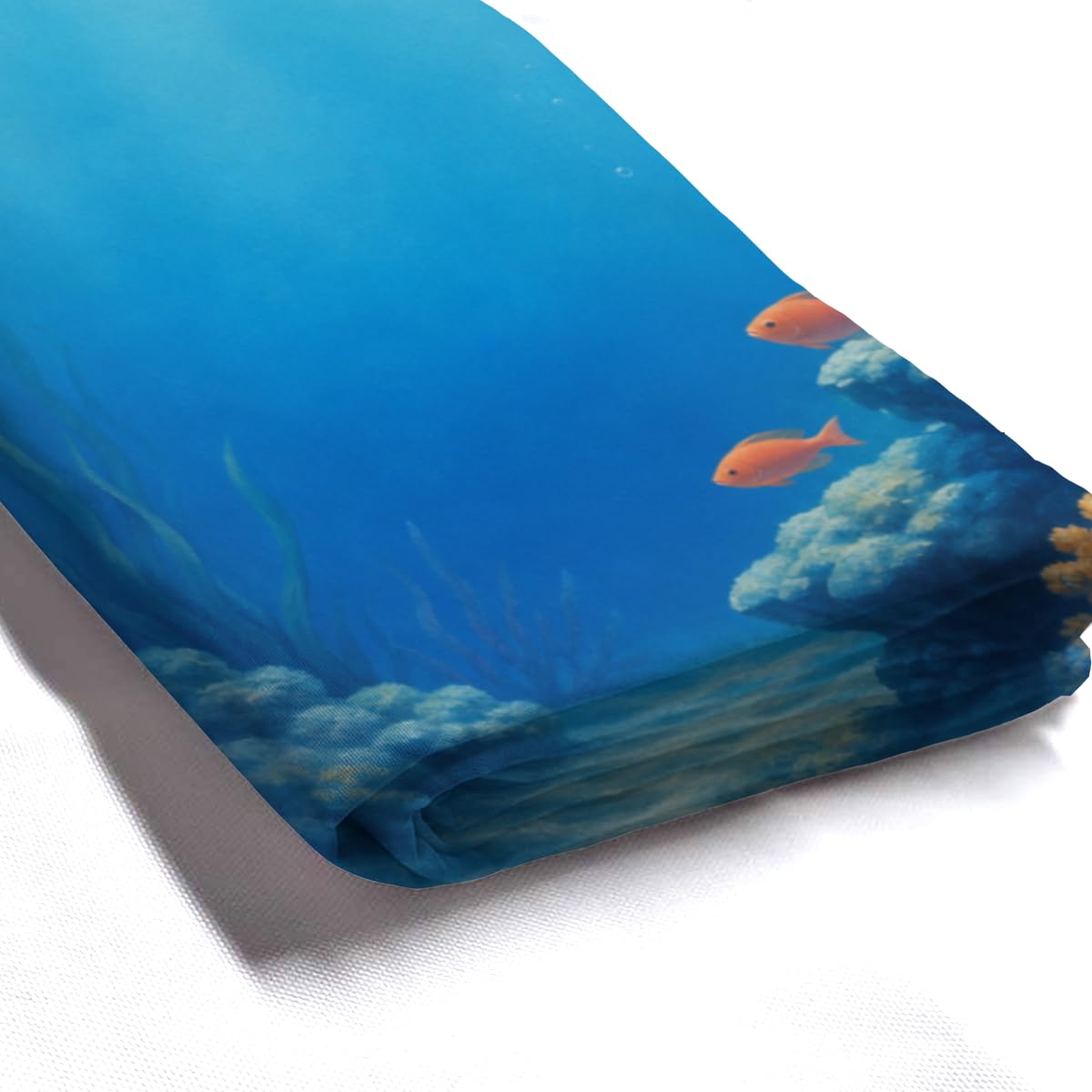 TopPacific Dolphin Coral Ocean Shower Curtain 72x72 Inch Shower Curtain with 12 Hooks Polyester Dolphin Coral Reef Blue Water Sun Rays Bathroom Decor