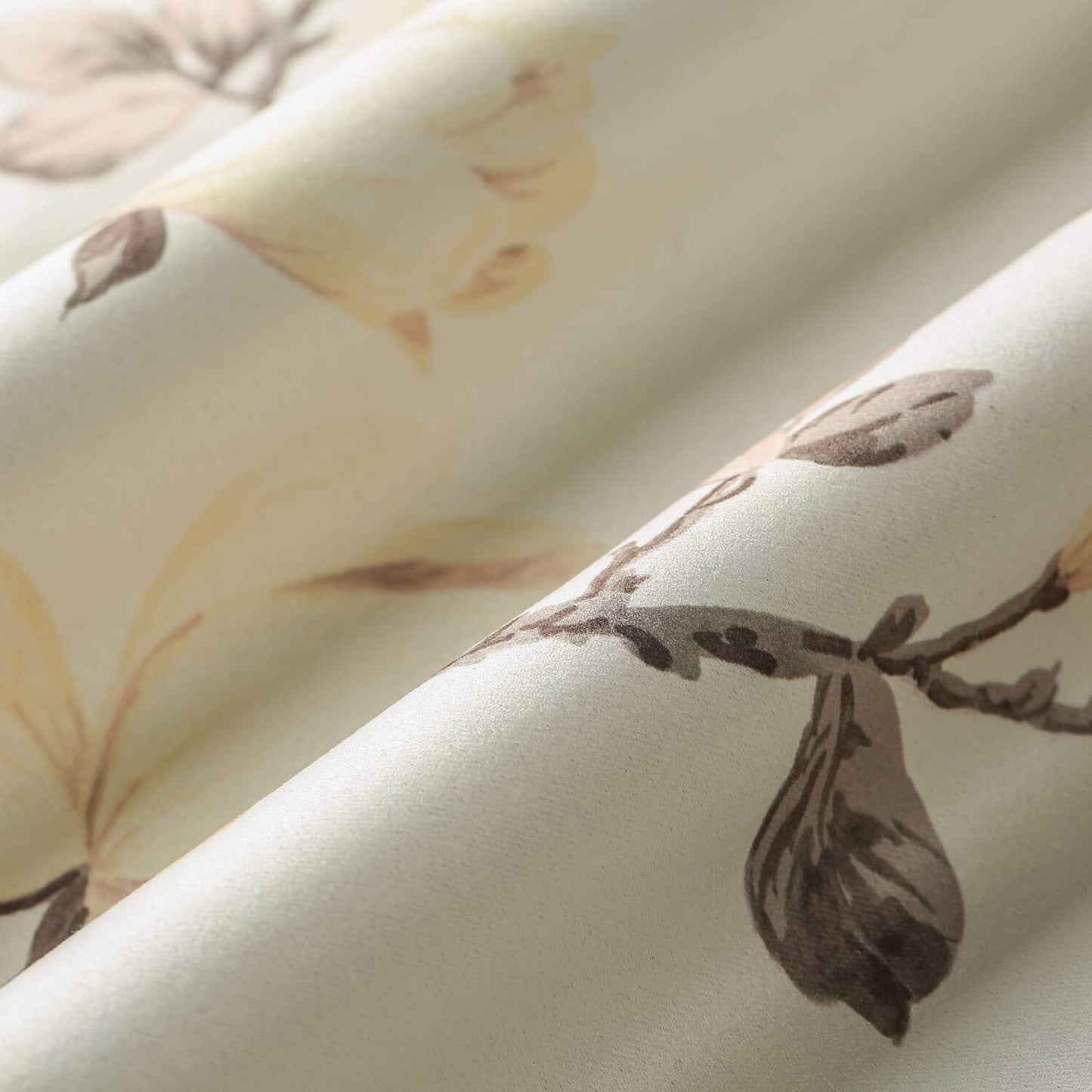 VOGOL Grommet Blackout Curtains for Living Room, Magnolia Flower Printed Thermal Insulated Room Darkening Window Drapes Curtains for Bedroom(52 x 84 Inch,2 Panels)