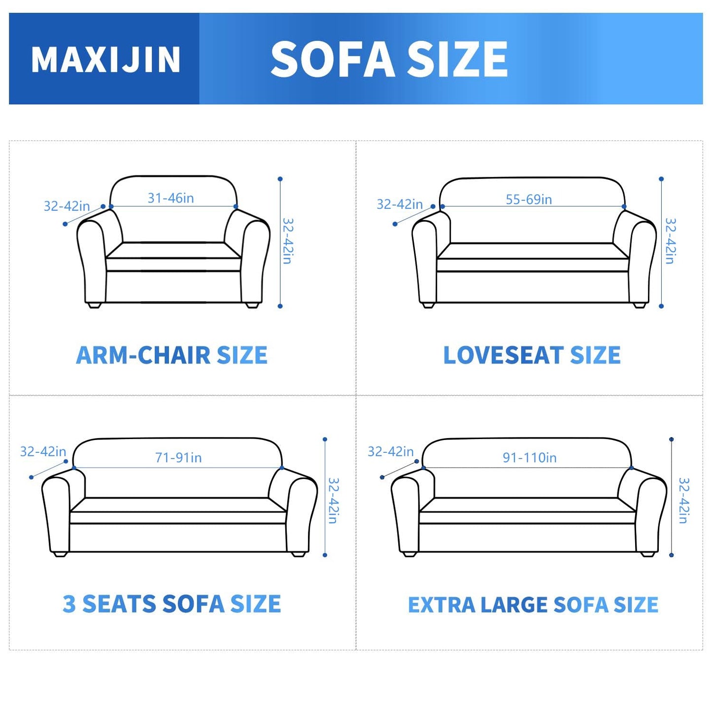 MAXIJIN Super Stretch Couch Cover for 3 Cushion Couch, 1-Piece Universal Sofa Covers Living Room Jacquard Spandex Furniture Protector Dogs Pet Friendly Fitted (Large, Wine Red)