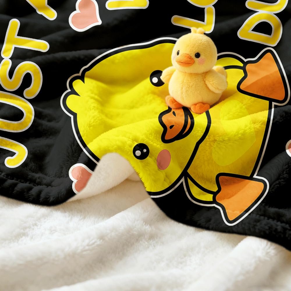 Darani Just A Girl Who Loves Ducks Lightweight Super Soft Cozy Throw Blanket Warm and Lightweight Soft Flannel Blankets 50x40 Small for Kid Bed Blanket