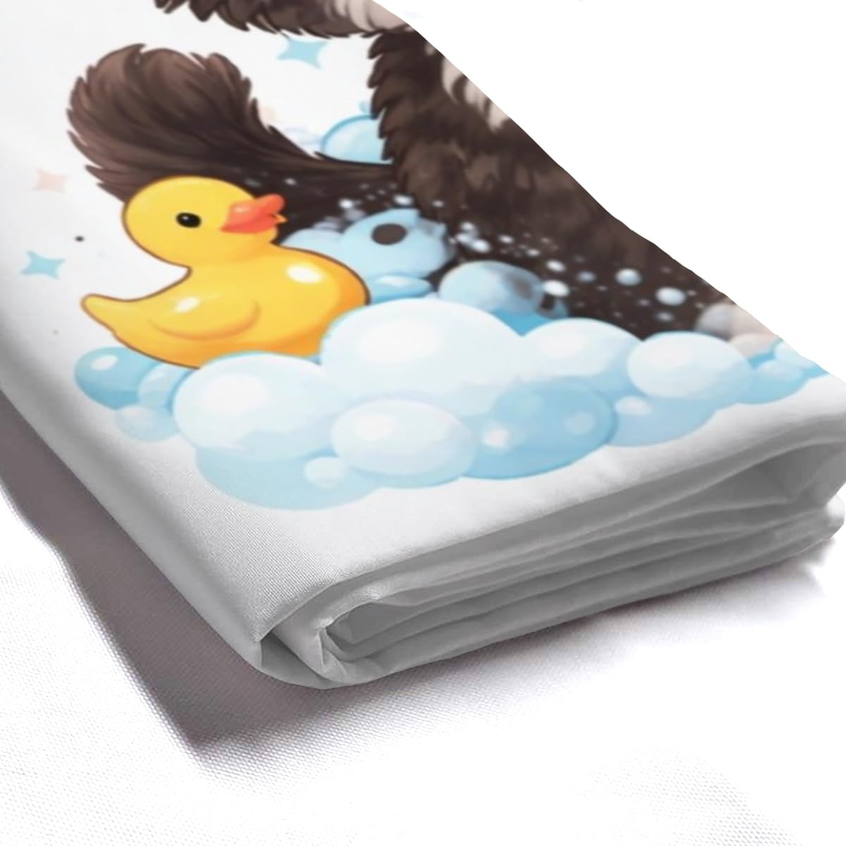 Youtoko Funny Tuxedo Cat Bathroom Decor Shower Curtain 72x72 Inch with 12 Hooks Cute Farm Animal Bubble Bath Rubber Duck Waterproof Washable Polyester