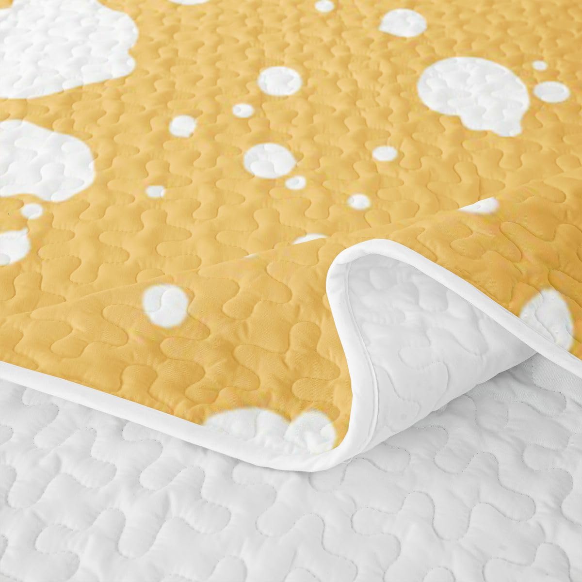 Erosebridal Geometric Quilted Bedspreadd Set Twin Mustard Yellow Coverlet Set Bohemian Abstract Bed Set Nordic Style Bedding Set