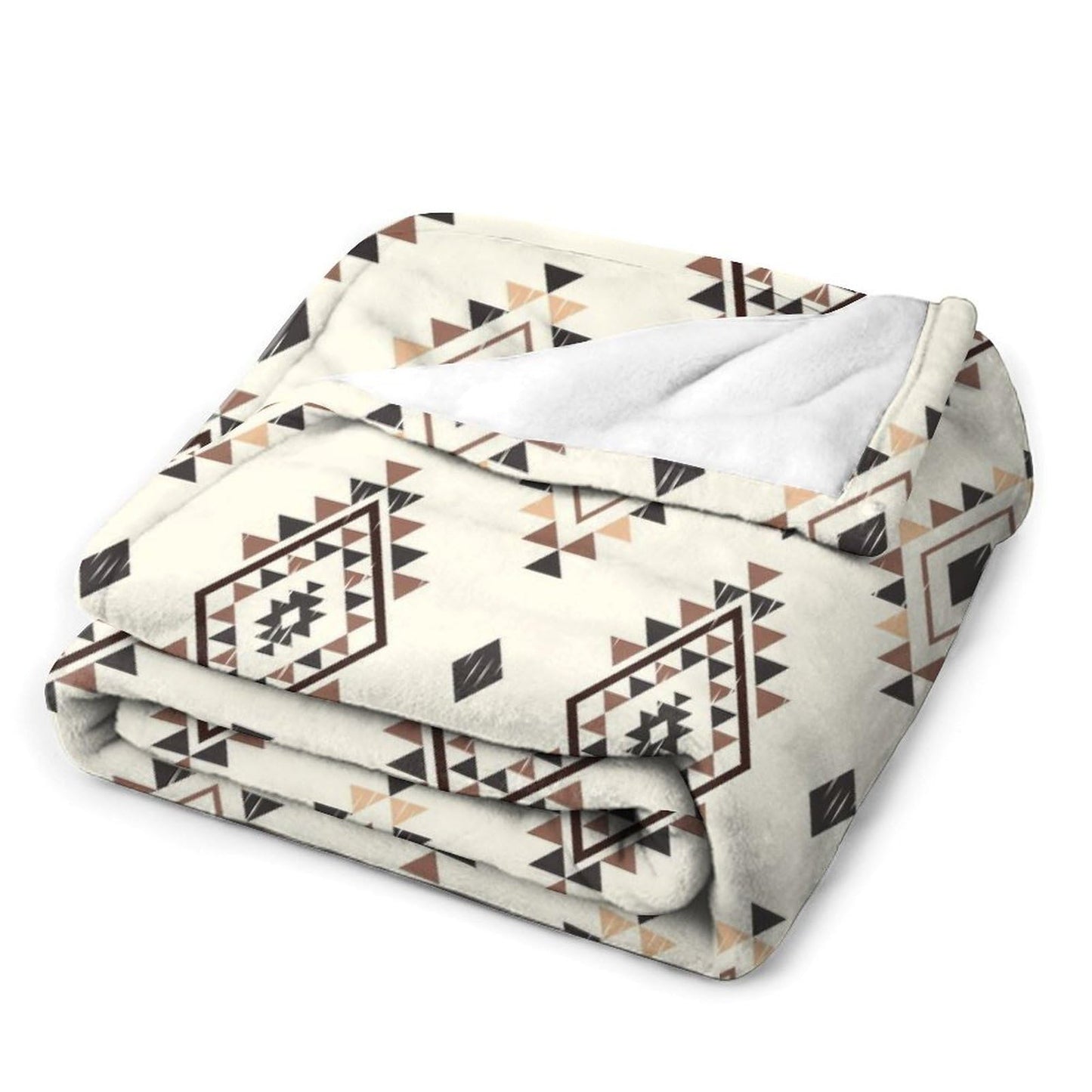 TKUYO Aztec Blanket, Boho Southwestern Natvie Tribal American Ethnic Western Abstract Geometric Vintage Retro Fuzzy Fleece Fannel Throw Blanket for Sofa Bed Chair Couch Car, 30"x40" Inch