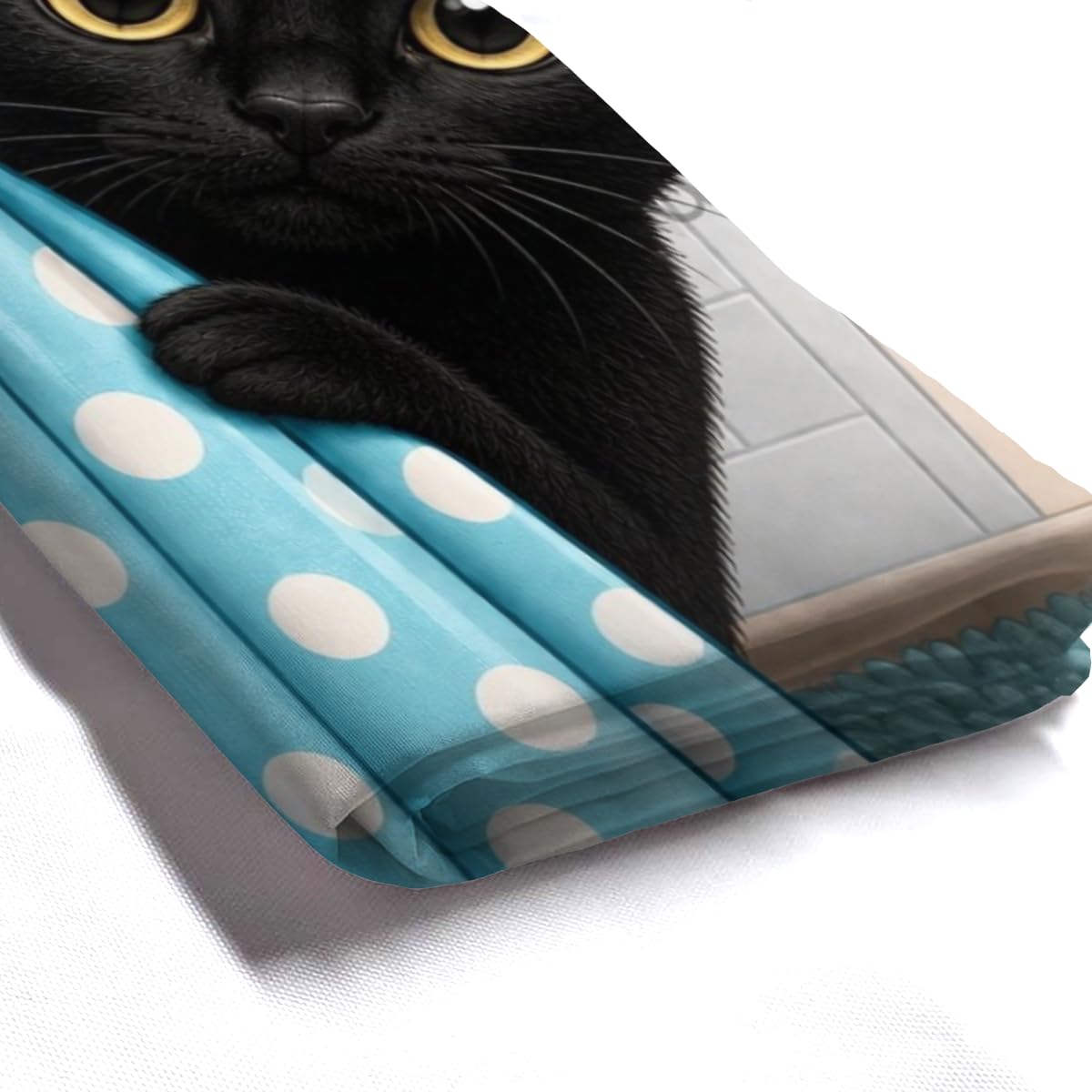 Youtoko Funny Black Cat Shower Curtain are You Poopin Humorous Pet Animal Themed 72x72 with 12 Hooks Waterproof Washable Polyester Bathroom Decor