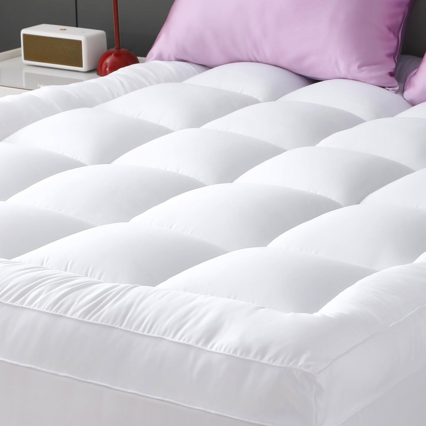 YUGYVOB Queen Mattress Topper Extra Thick, Cooling, and Breathable Mattress Pad 8-21" Deep Pocket Soft Down Alternative Fill