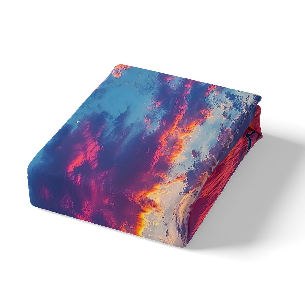 jejeloiu Beach Theme Fitted Sheet Full Size Kids Summer Sea Ocean Sunset Bed Sheets Set for Boys Girls Teens Wave Coastal Seagull Natural Scenery Bedding Set Room Decor