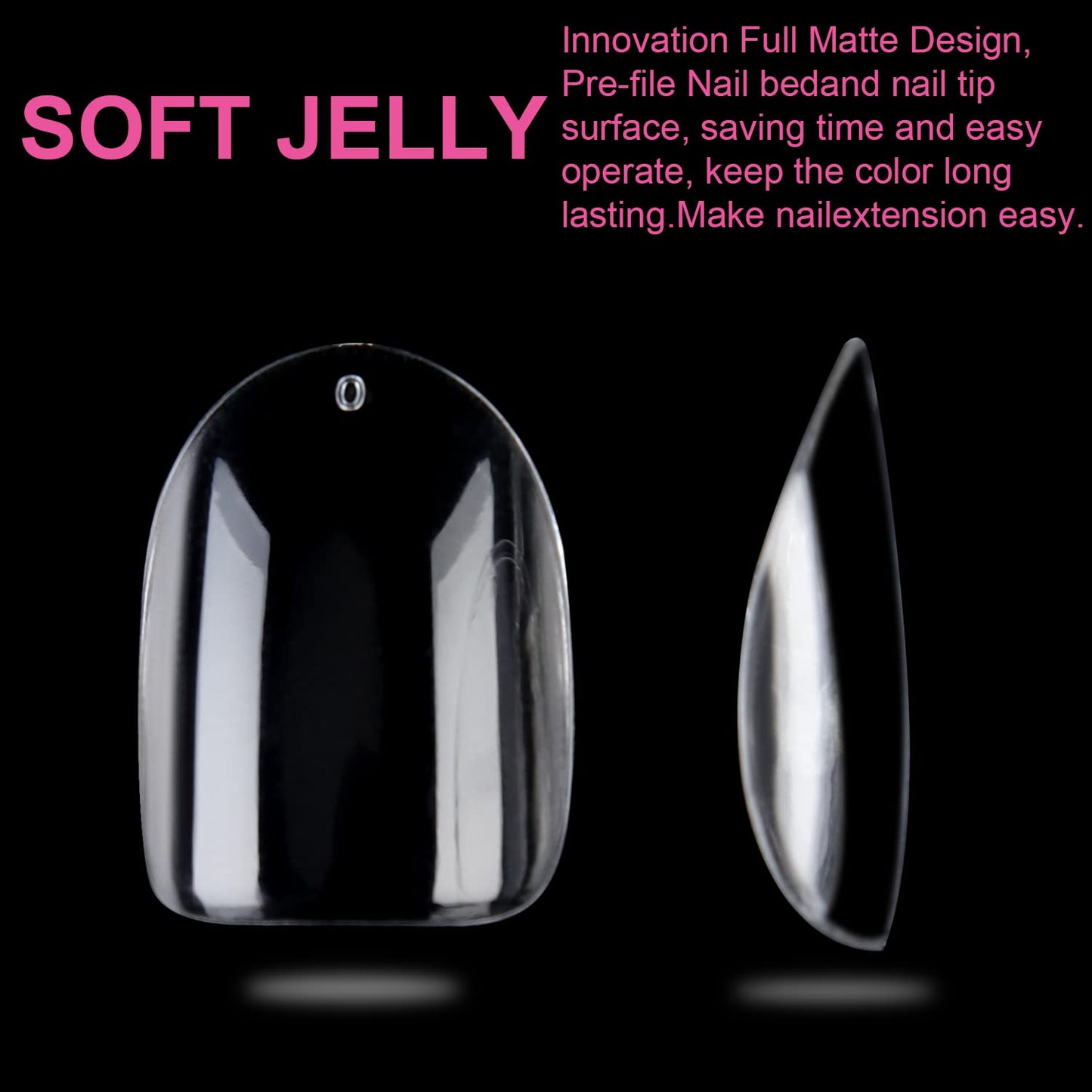 UNA GELLA Extra Short Oval Almond Gel Nail Tips 360pcs 15 Sizes Round Almond Press on Nails Short Oval Fake Tips Full Nails For Nail Extension DIY Salon Soft Gel Tips