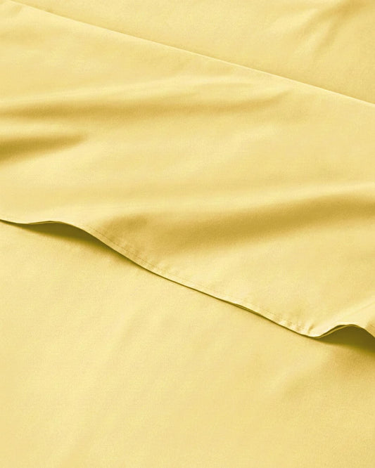 Kids Twin Size Bed Sheet Set - 3 Piece Kids Loft Bed Sheets - Solid Yellow Themed Bedding - Soft, Cute and Cozy - Breathable and Machine Washable - Bedding for Boys, Girls, Teens & Toddlers - Oeko-Tex