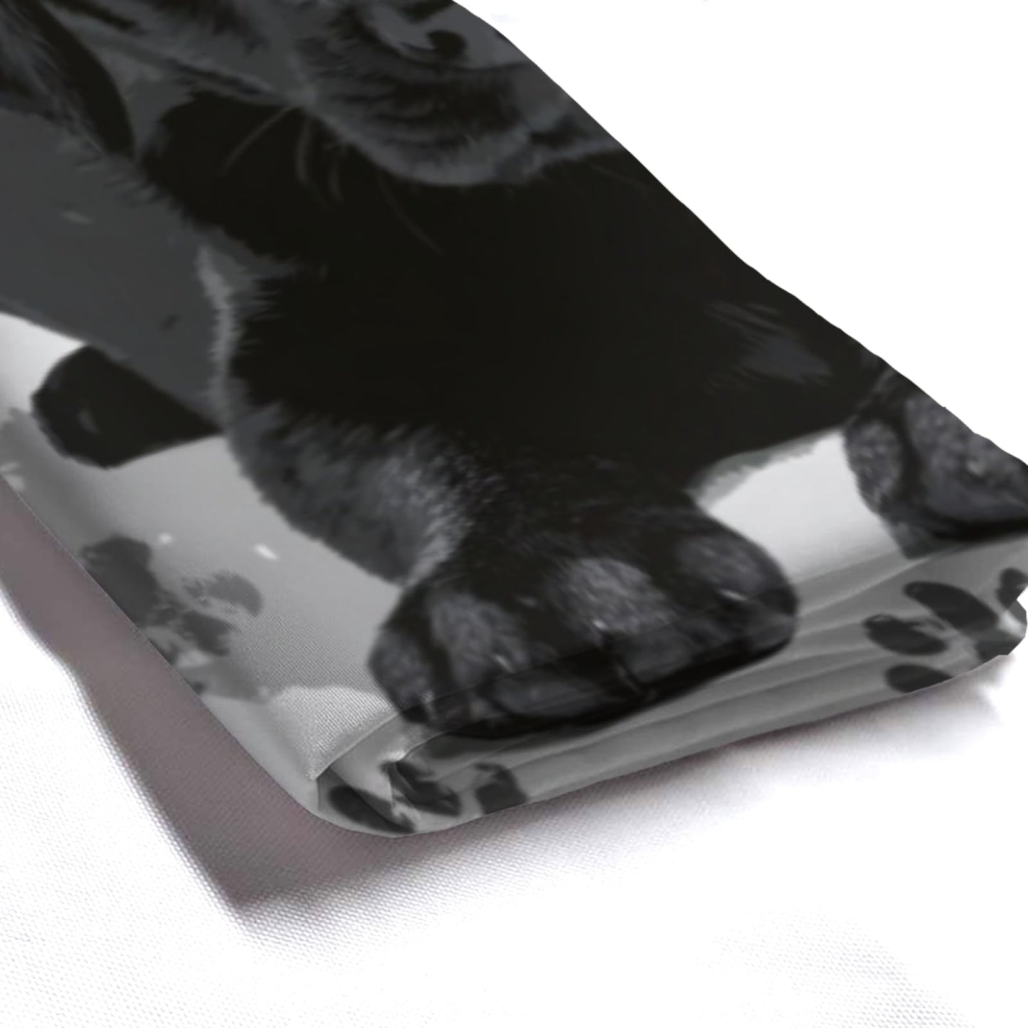Wordatu Shower Curtain Pawprint Black Labrador Dog Animal Paw Black and Gray Waterproof Polyester Fabric 72x72 Inches Set with Hooks