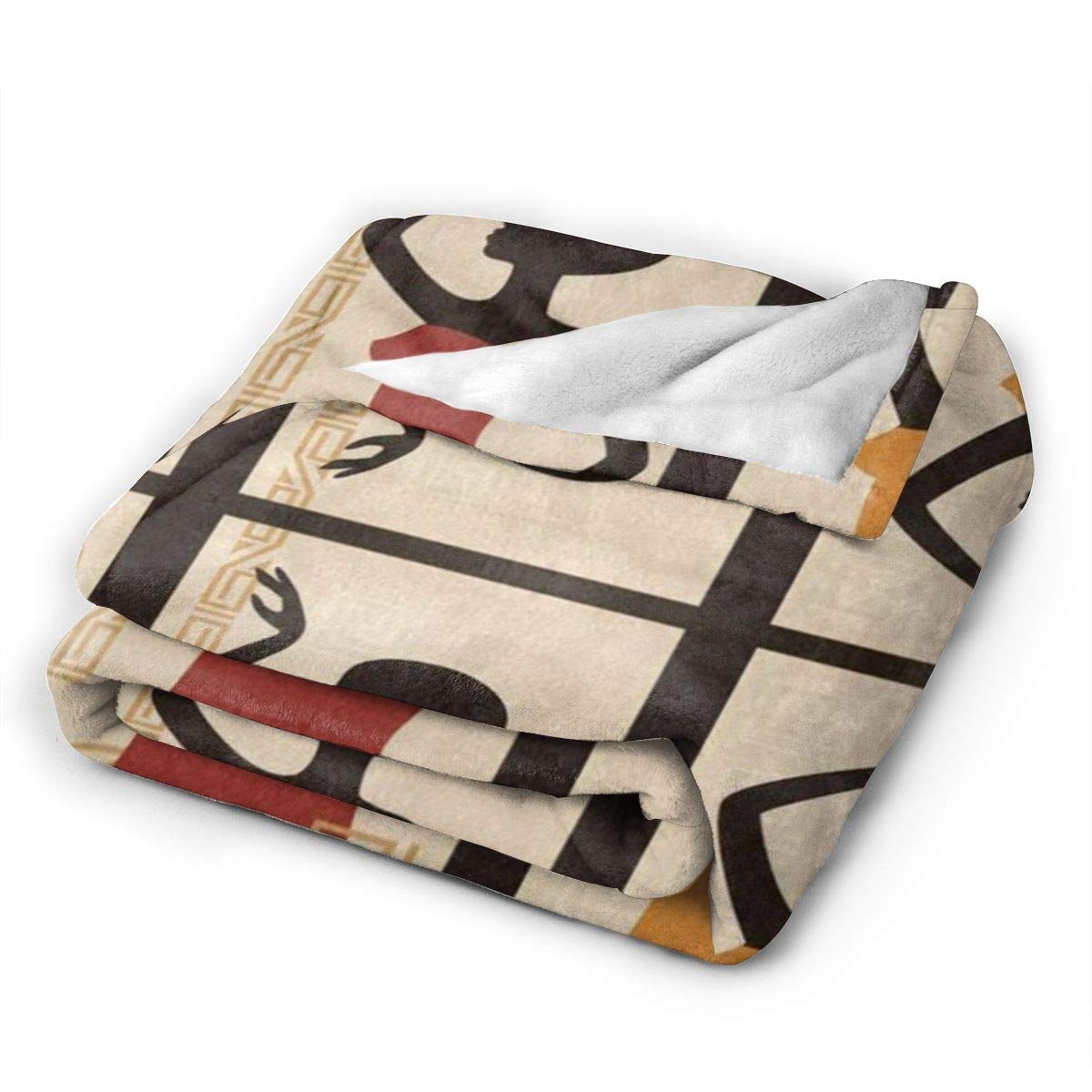 Ouqiuwa Beautiful African American Women Vintage Throw Blanket Plush Microfiber Flannel Fleece Blanket 50X40 Inch for Bed Sofa Couch Camping Travel