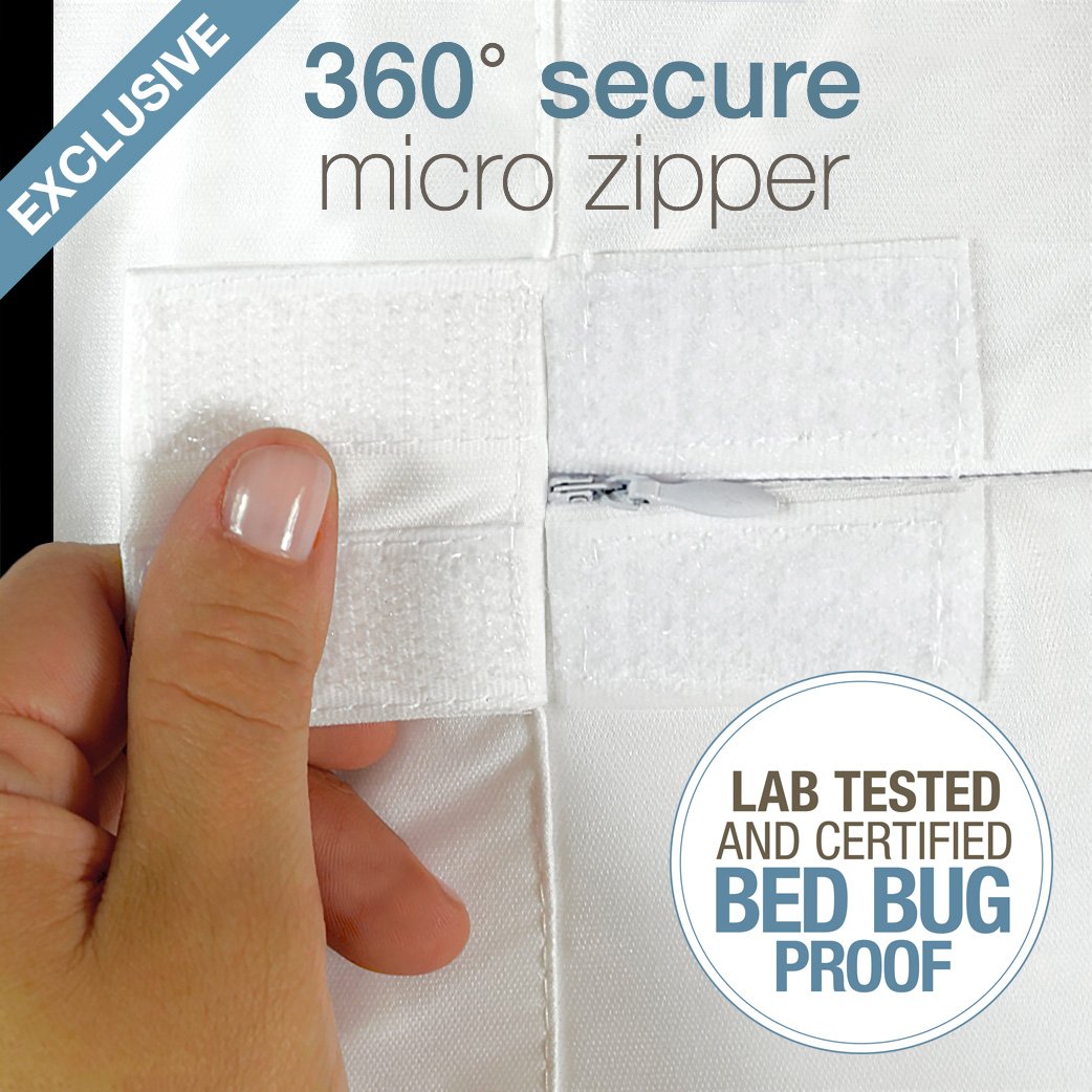 SafeRest Premium 9" Thick Box Spring Encasement - Waterproof - Breathable, Noiseless and Vinyl Free - Fits Up to 9" - TwinXL
