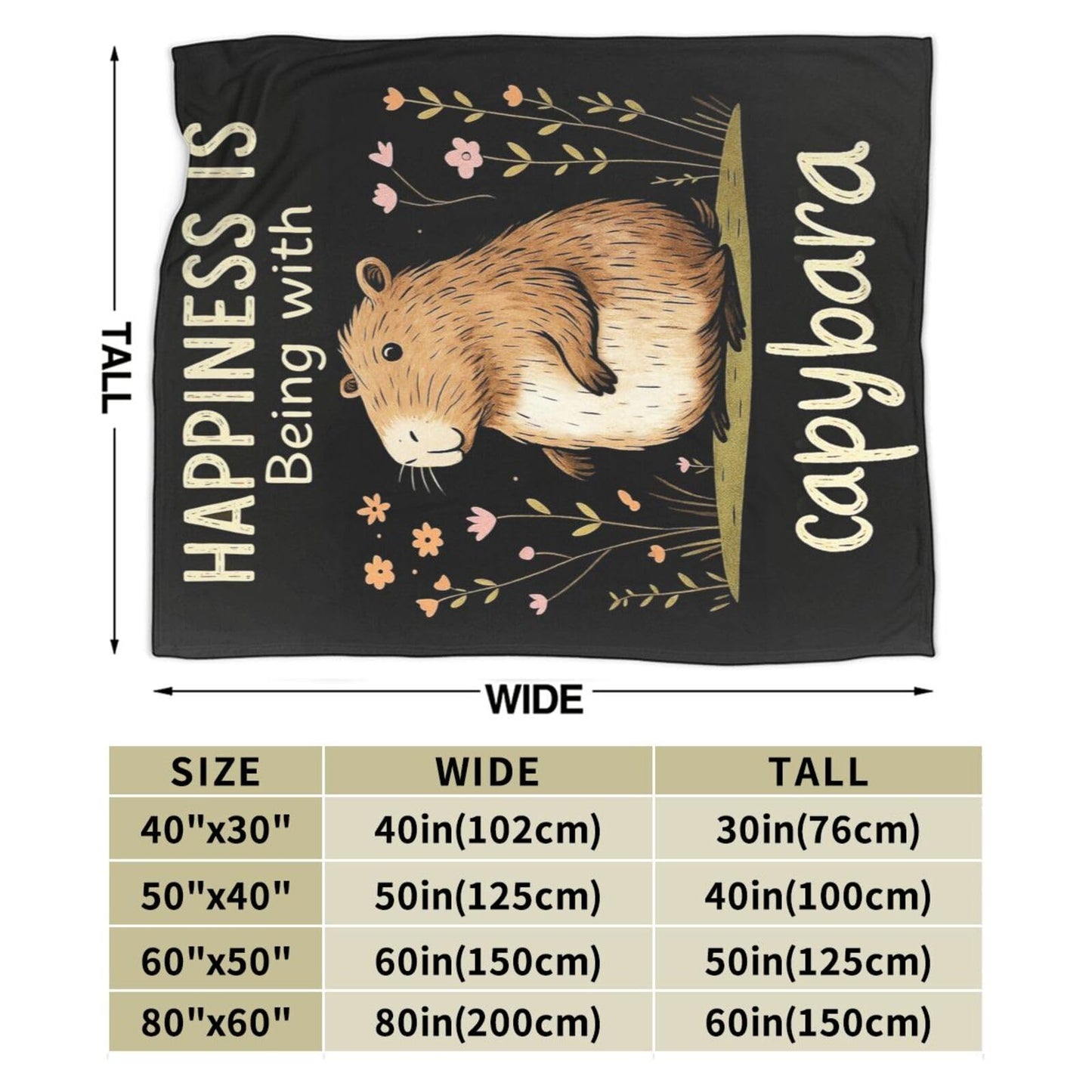 Capybara Blanket Cute Capybara Throw Blanket Soft Warm Cozy Fleece Fuzzy Plush Flannel Blankets Gifts for Girls Women Boys Kids Adults 40"X50"
