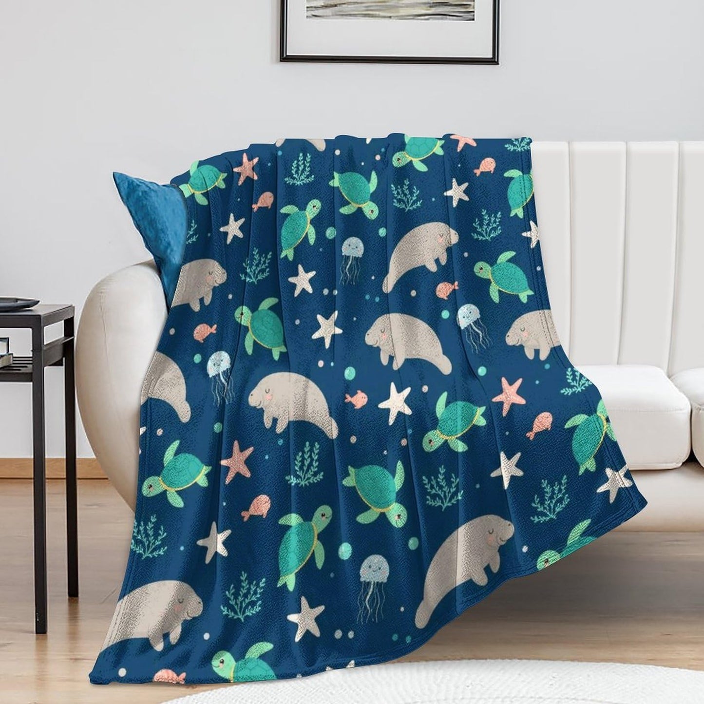Fashion Home Decor Soft Throw Blanket, Cozy Warm Blanket for Bed, Sofa and Couch Compatible with Manatees