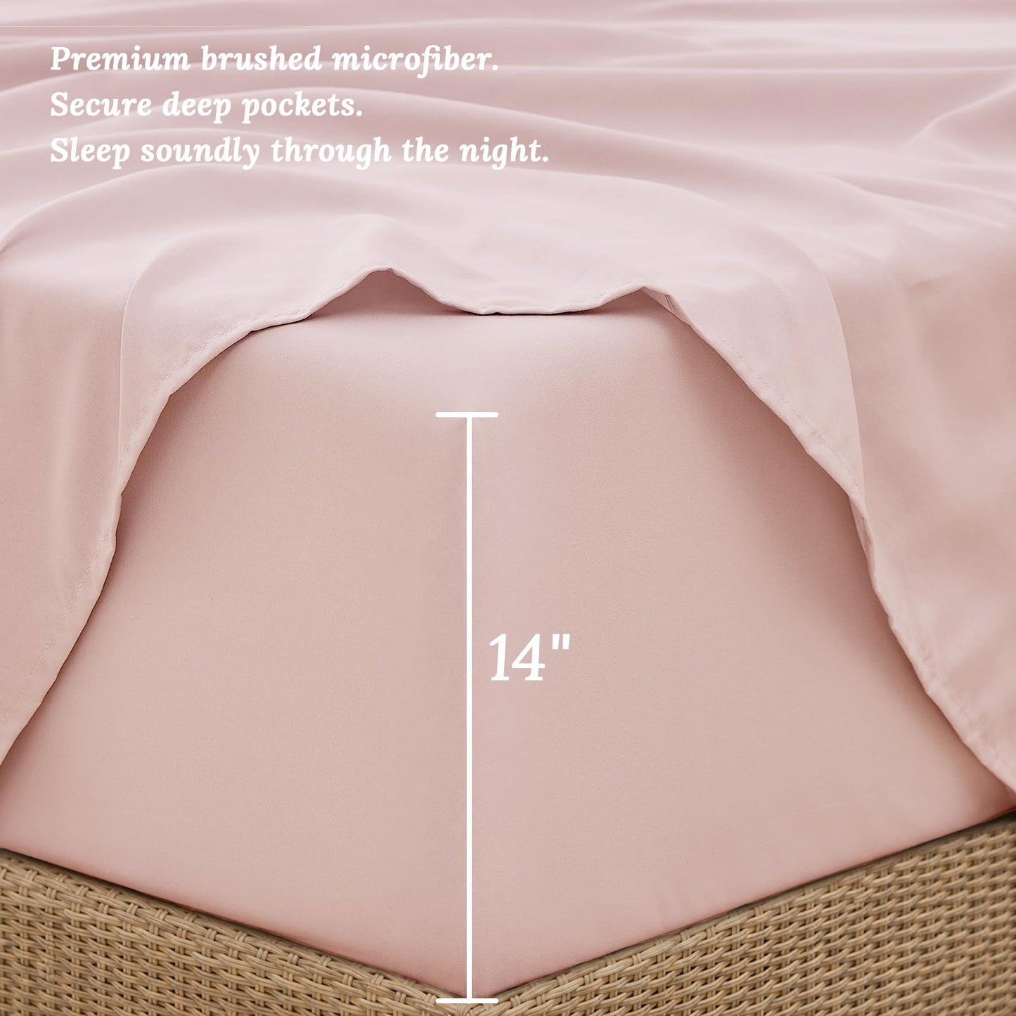 JOLLYVOGUE Queen Comforter Set 7-Piece, Bohemian Bed in a Bag, Sakura Pink
