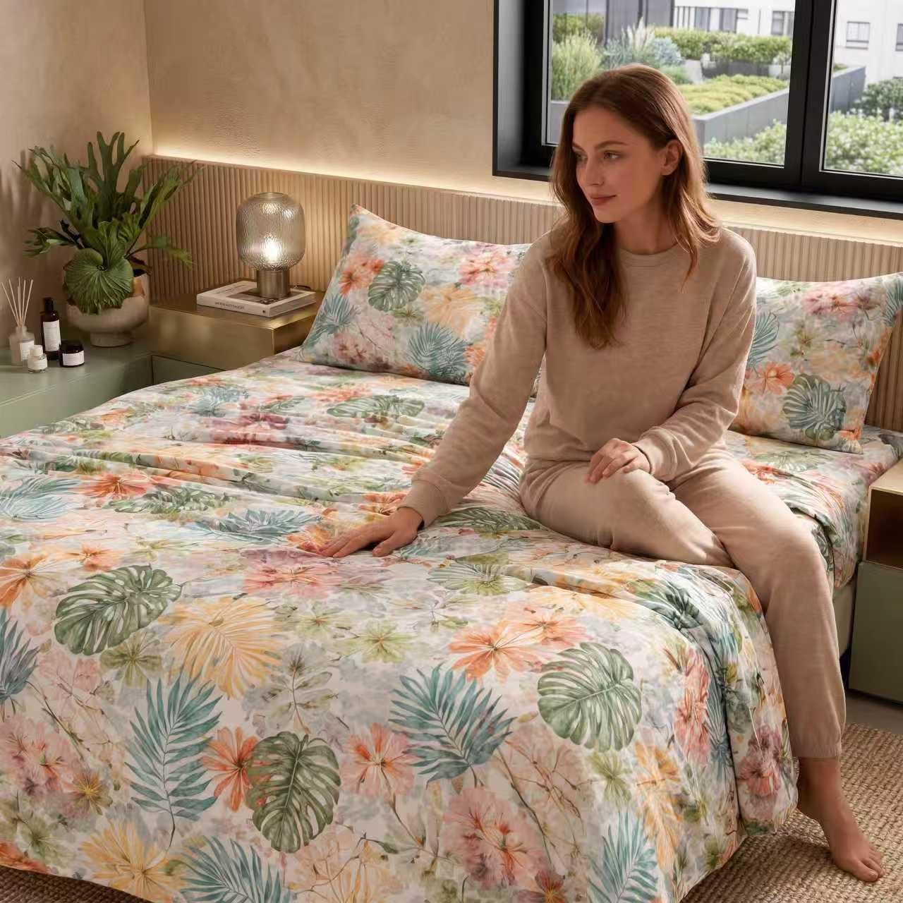 YIYEA Queen Sheet Set, Premium Double Brushed Microfiber Bed Sheet Set for All Season, Soft Breathable, 16" Deep Pocket, Shrinkage and Fade Resistant, 4PC, Queen