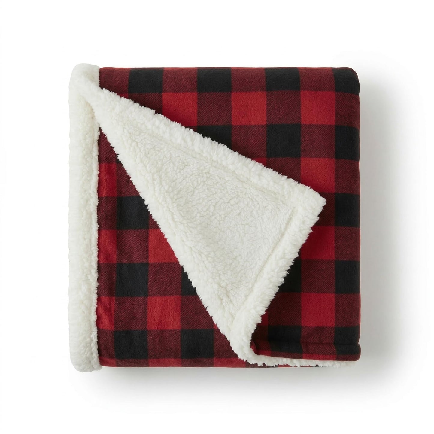 Eddie Bauer - Sherpa Throw Blanket for Couch 50x60 – Ultra Soft Reversible Fleece & Plush Sherpa Blanket, Warm Cozy Plaid Throw Blanket for Sofa, Bed, Living Room, Cabin Decor