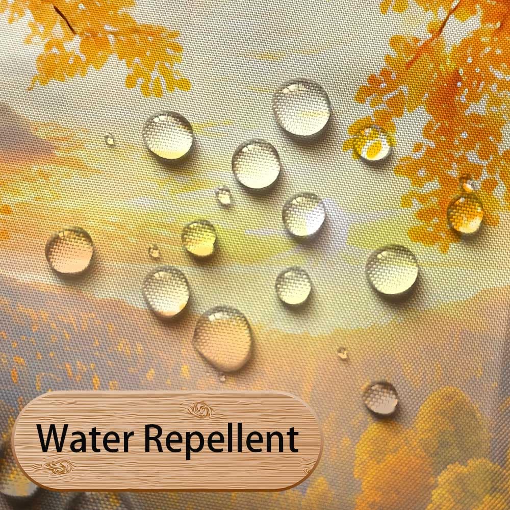 MDDGKH Fall Shower Curtains for Bathroom, Pathway in The Woods Autumn Tree Pumpkin Harvest Thanksgiving Shower Curtain, Cloth Fabric Bath Decor Set with Hooks, 71 x 71 Inch