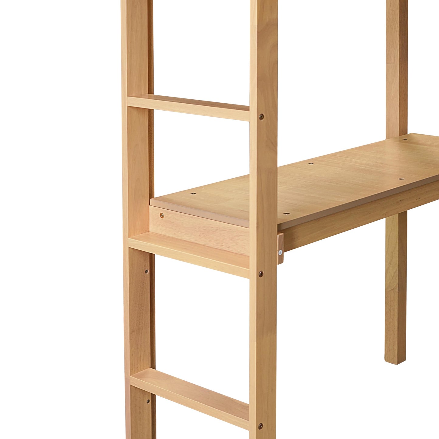 Bellemave Twin Loft Bed with Desk,Loft Bed for Kids, Boys, Girls,Wooden Loft Be Frame with Desk and Ladder, Natural