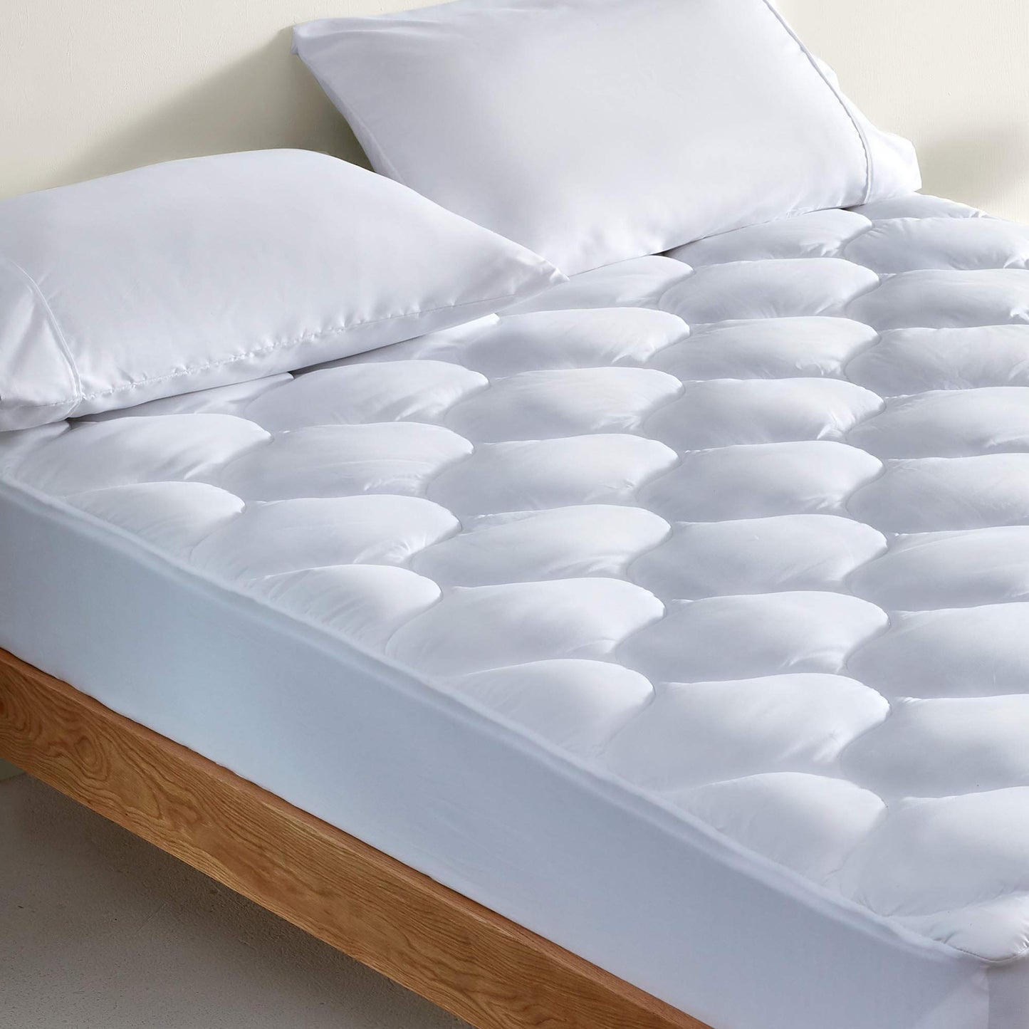 SLEEP ZONE Twin XL Mattress Pad Cover for College Dorm - Soft Fluffy Pillow Top Bed Mattress Topper Quilted Fitted, Deep Pocket 8-21 inch, Twin XL