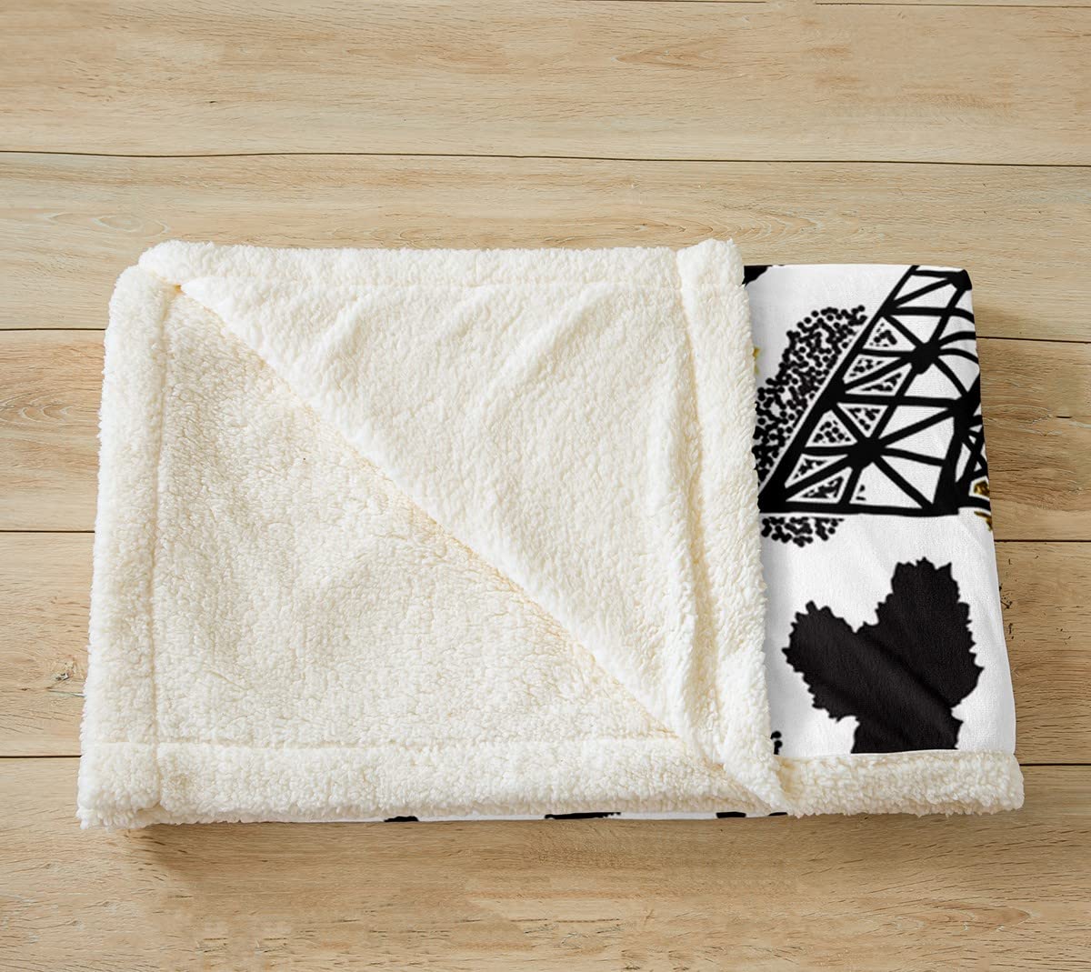 Feelyou Eiffel Tower Sherpa Fleece Throw Blanket for Kids, Boys & Girls - Paris Tower Plush, Cheetah Print, Fuzzy, 30x40 Inches