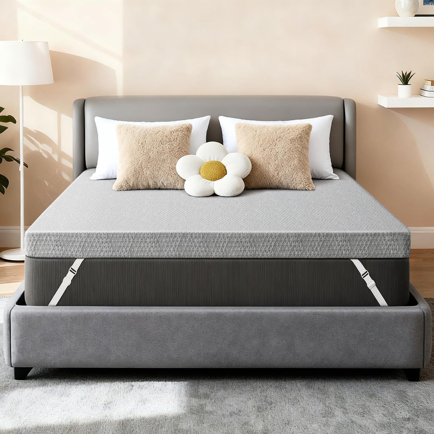 Extra Firm Mattress Topper Twin-XL: 3 Inch Super Extra Support Bed Topper, High Density Memory Foam for Back Pain Relief, Breathable Washable Cover, Non-Slip, CertiPUR-US & Oeko-Tex Certified 80x38
