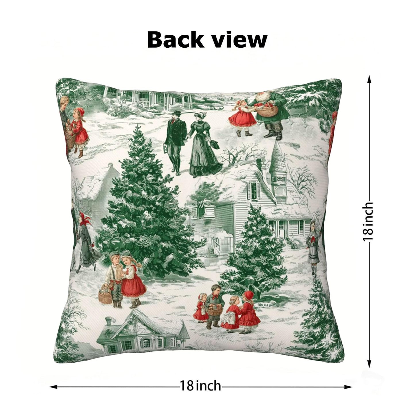 Ecixzyo Christmas Throw Pillow Covers 18x18 Inch Set of 4 Pillowcases Outdoor Home Decor for Couch Bed Sofa Living Room