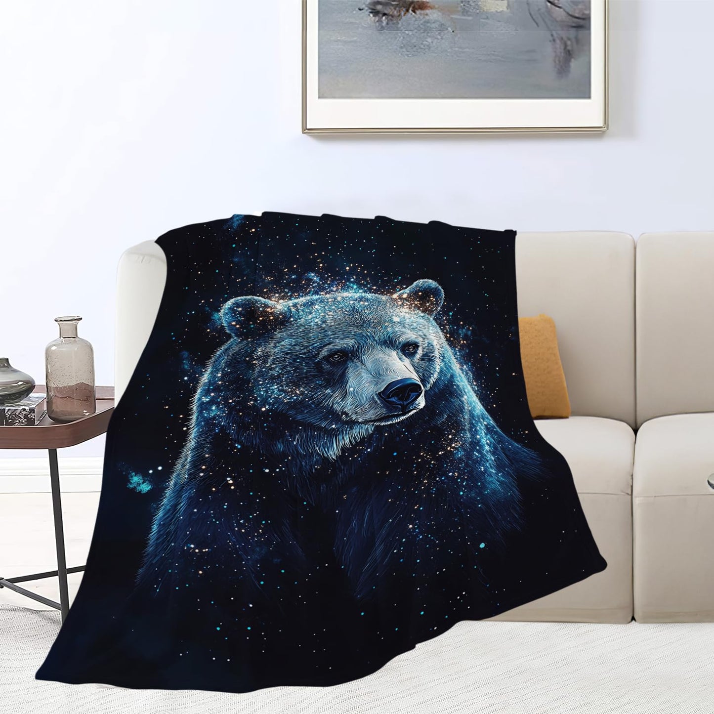 Bear Blanket, Bears Throw Blanket, Bear Gifts, Animal Blankets, Bears Stuff Fleece Flannel Plush for Mann Women Girls Lovers Adults Soft Bedding for Sofa Office Home Decor 40"X50"