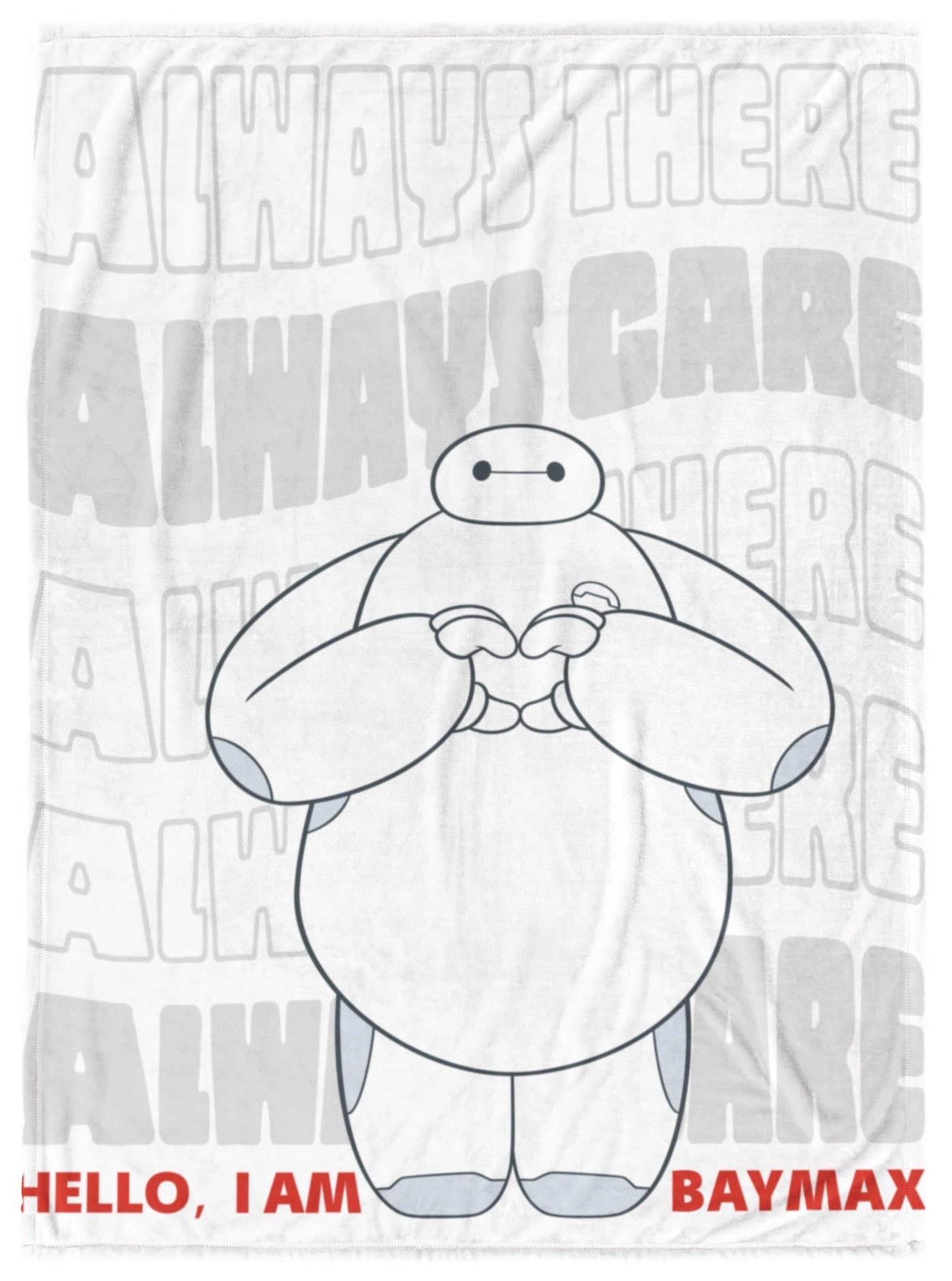 Jay Franco Plush Throw Blanket – Soft & Cozy Fleece Throw for Bedroom & Couch Décor, Official Licensed Product, White - Big Hero 6, 60x90 - Large Blanket