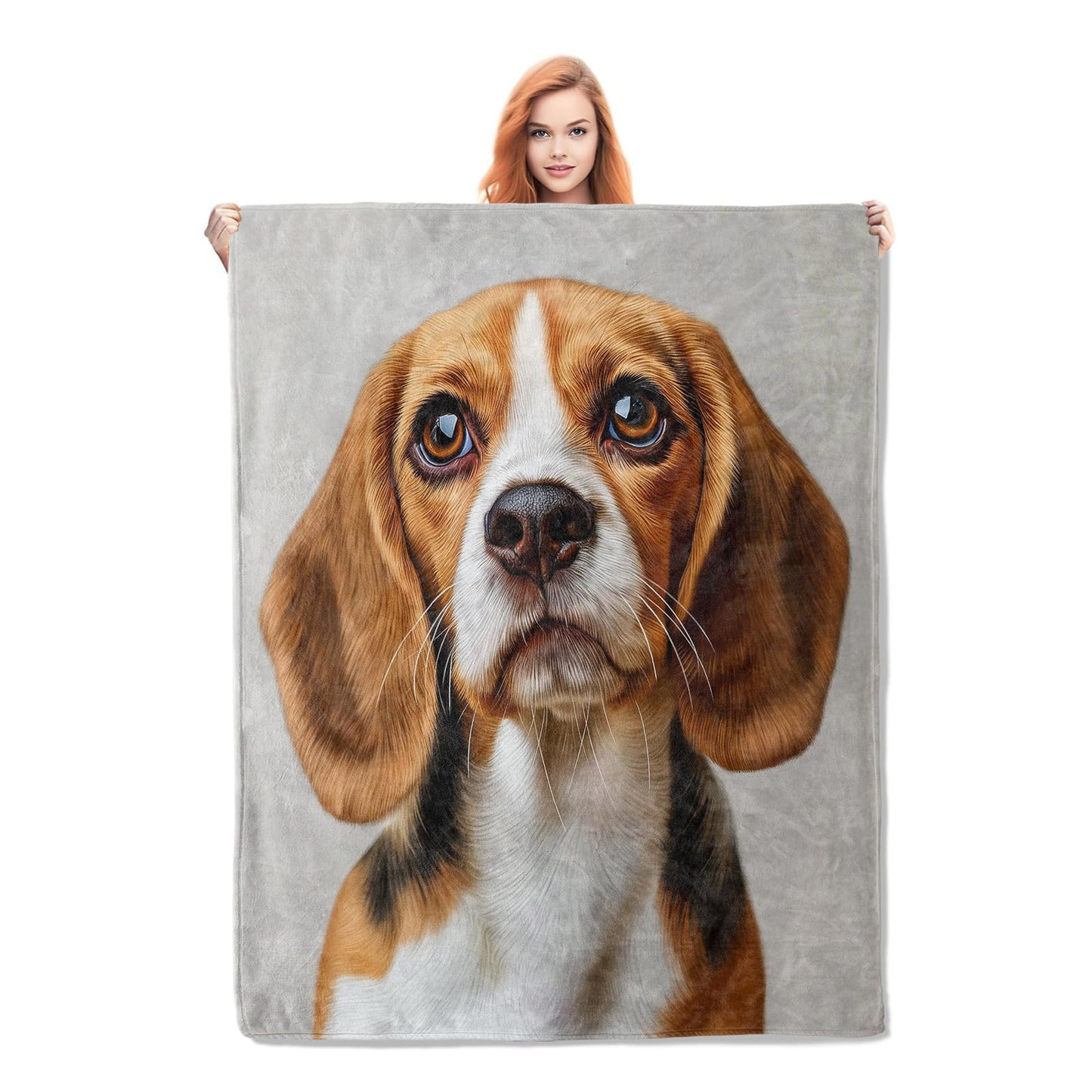 Cute Beagle Blanket Gifts for Women Men Soft Warm Lightweight Cozy Plush Animal Dog Throw Blankets for Bedroom Living Room Sofa Home Decor 60"x50"