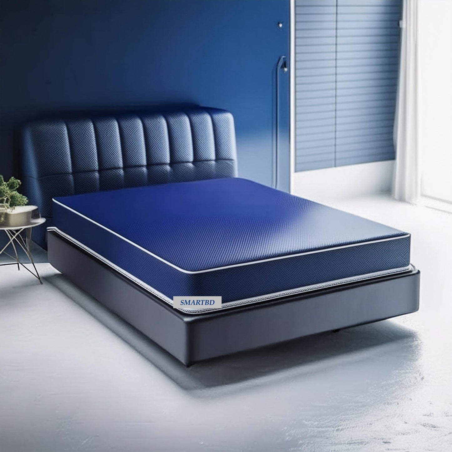 SmartBD Blue Cloud Waterproof Mattress Foam Medical Bedwetting Mattress Plush Firm Motion Fresh Reflection,Adult & Kids,Lux-Tex Foam Mattress Camper/Trailer/Truck (5 Inch, Twin)