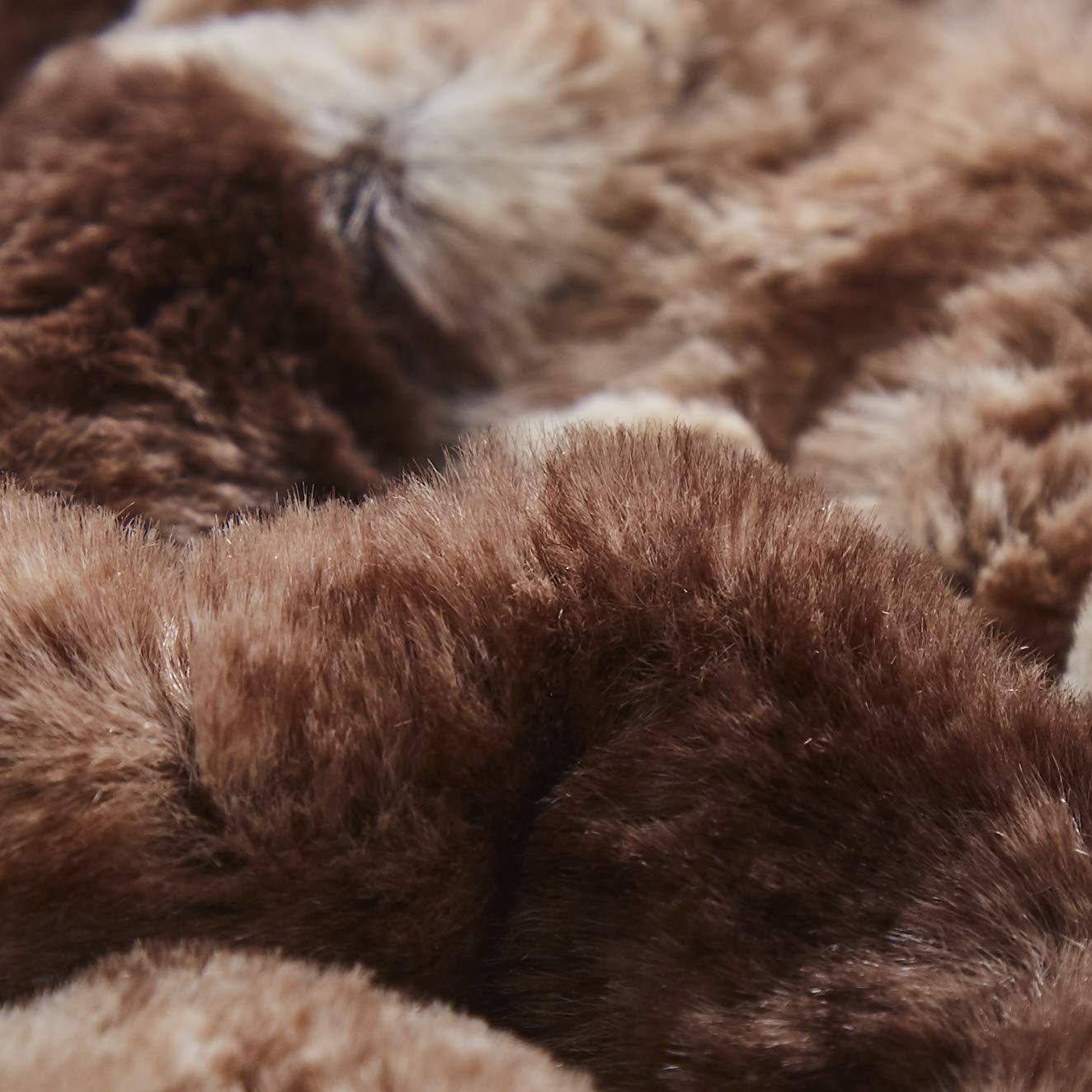 Tache Faux Fur Throw Blanket Brown 50 X 60 Inch Elegant Super Soft Warm Dark Golden Brown Faux Fur Throw Blanket for Lap Decorative Throw for Couch and Sofa