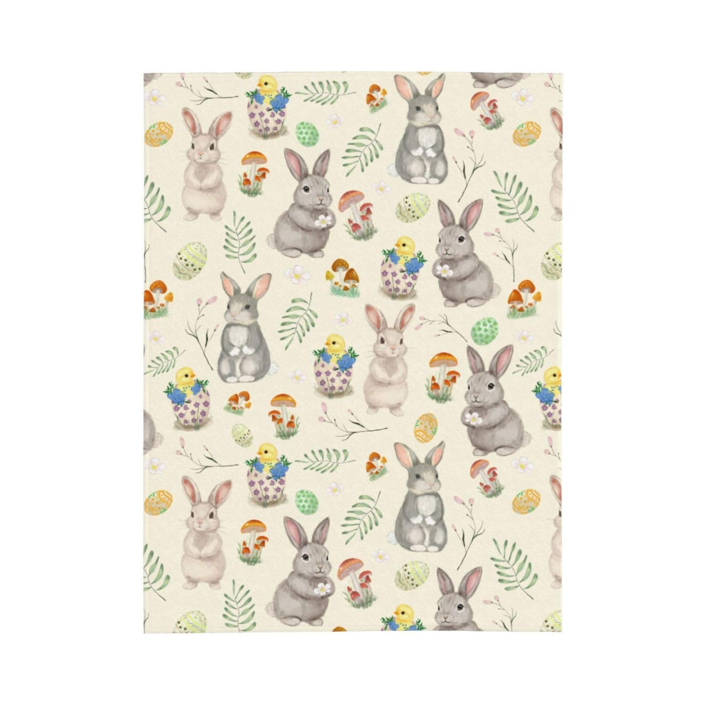 Cute Bunny Blanket 50"x40" Fuzzy Soft Cozy Happy Easter Day Eggs Throw Blankets Soft Throws Warm Lightweight Plush Fleece Throw Blanket for Kids Men Women Gift Bed Couch Sofa