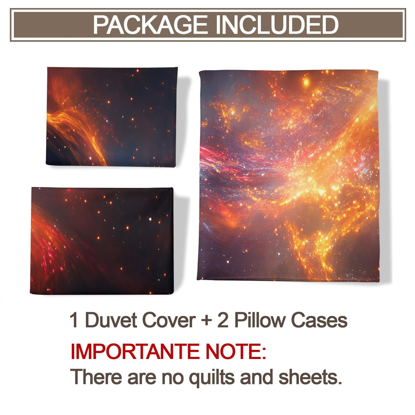 PAISUOQ Galaxy Duvet Cover Full Size, Space Landscape Bedding, 3 Piece, Soft Microfiber Patterned Comforter Cover with Zipper Ties & 2 Pillowcase, Cosmic Nebula Bedroom Decor & Gifts