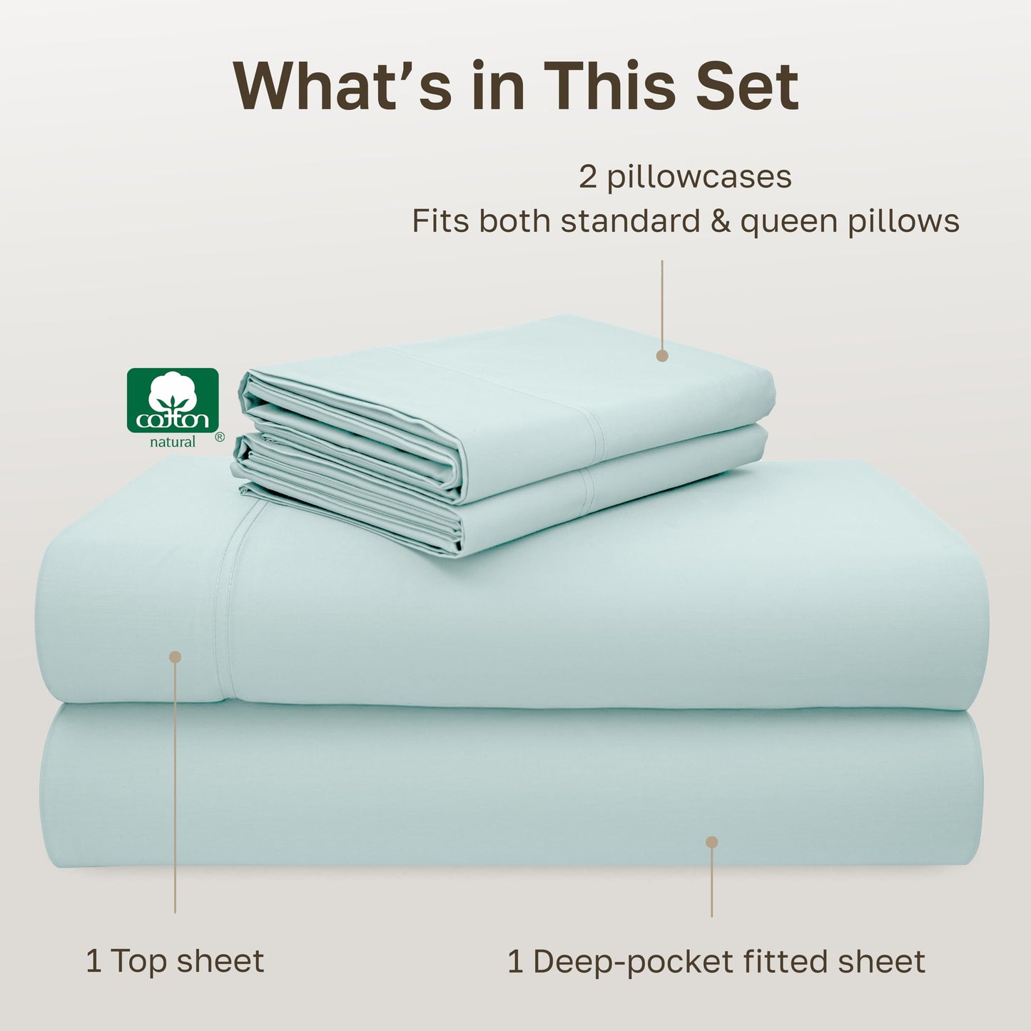 California Design Den 100% Cotton Bed Sheets Full Size Set - 600 Thread Count, Sateen Full Bed Sheets, Deep Pockets with All Around Elastic, Snug Fit, Durable Bedding Set - Aqua