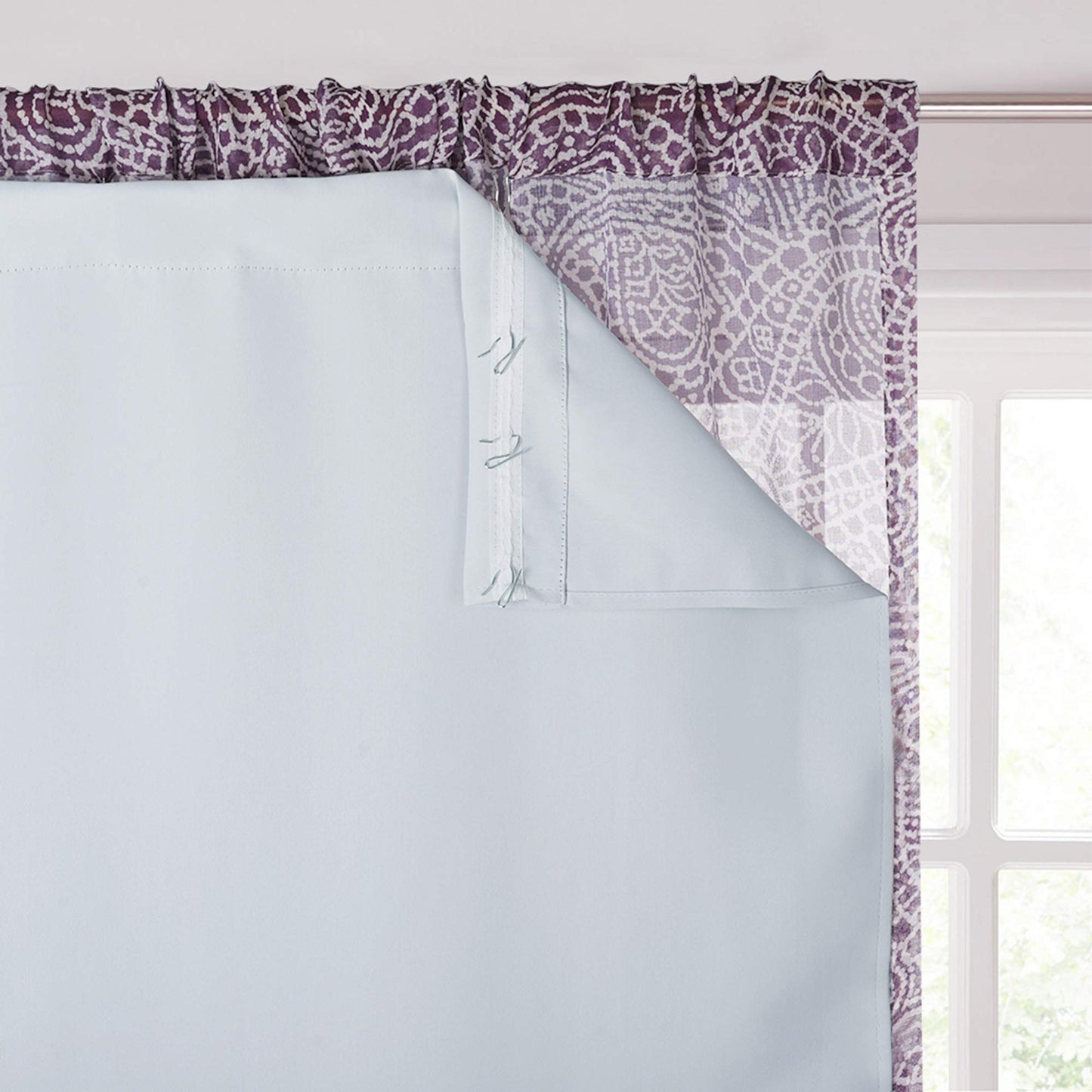 KGORGE Blackout Curtain Liners - Hang with Rod Pocket/Hooks, for 63-inch Long Curtains Thermal Insulated Energy Saving Drapes (2 Panels, W27 x L60 Each, Grayish White, Bonus Hooks)