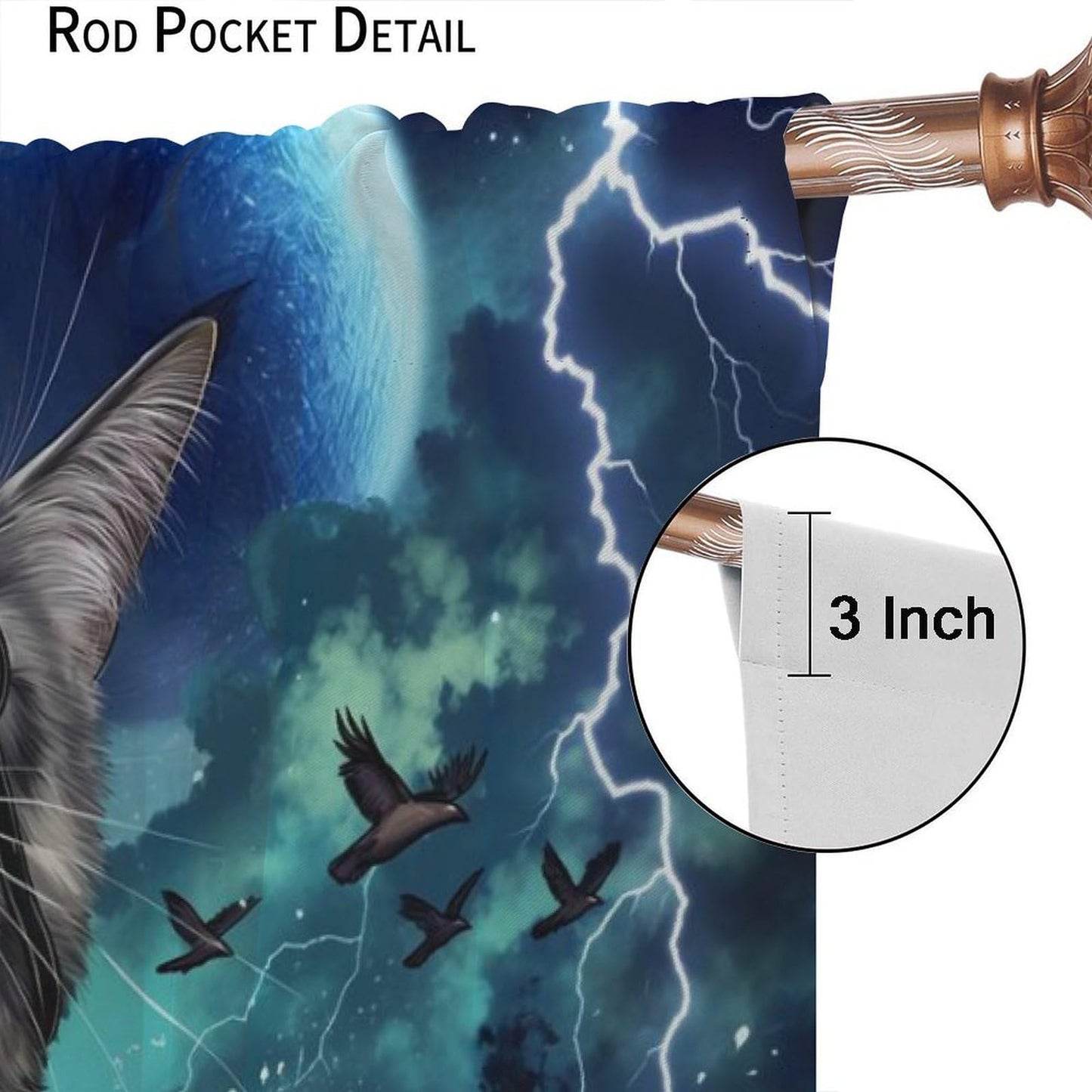Pirate Cat Curtains for Kids Funny Pirate Ship Sea Ocean Waves Nautical Sailboat Moon Cool Animal Beach Seagull Cute Pattern Window Treatments For Boys Teen Bedroom Living Room 42x44.5In（No Blackout）