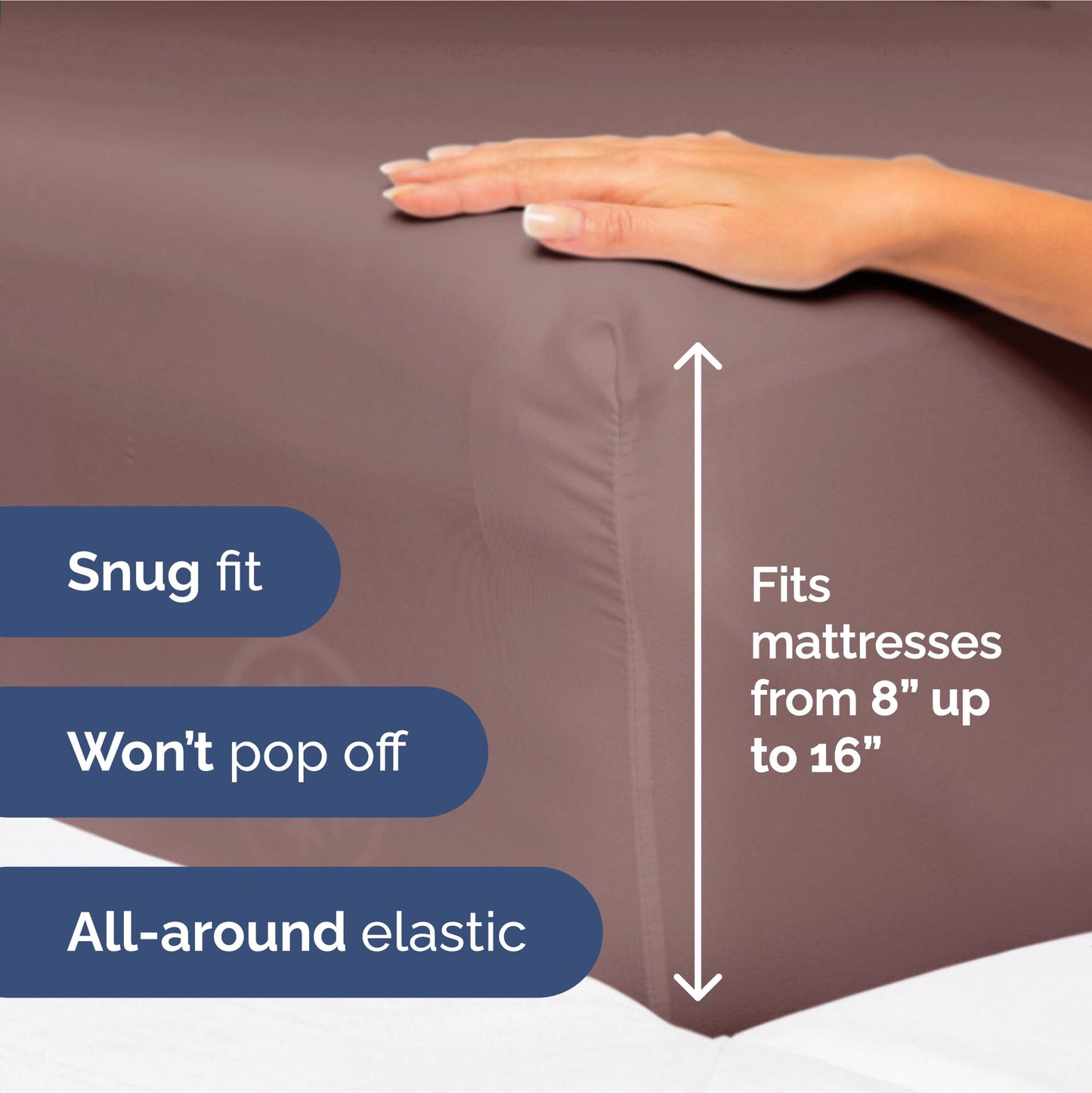 Queen Size 4 Piece Sheet Set - Ultra Soft & Cooling Bed Sheets - Fits 8 Inch to 16 inch Mattress - Wrinkle & Fade Free with Deep Pockets - Easy-Fit, Breathable & Comfy - Hotel Luxury Bedding - Clay
