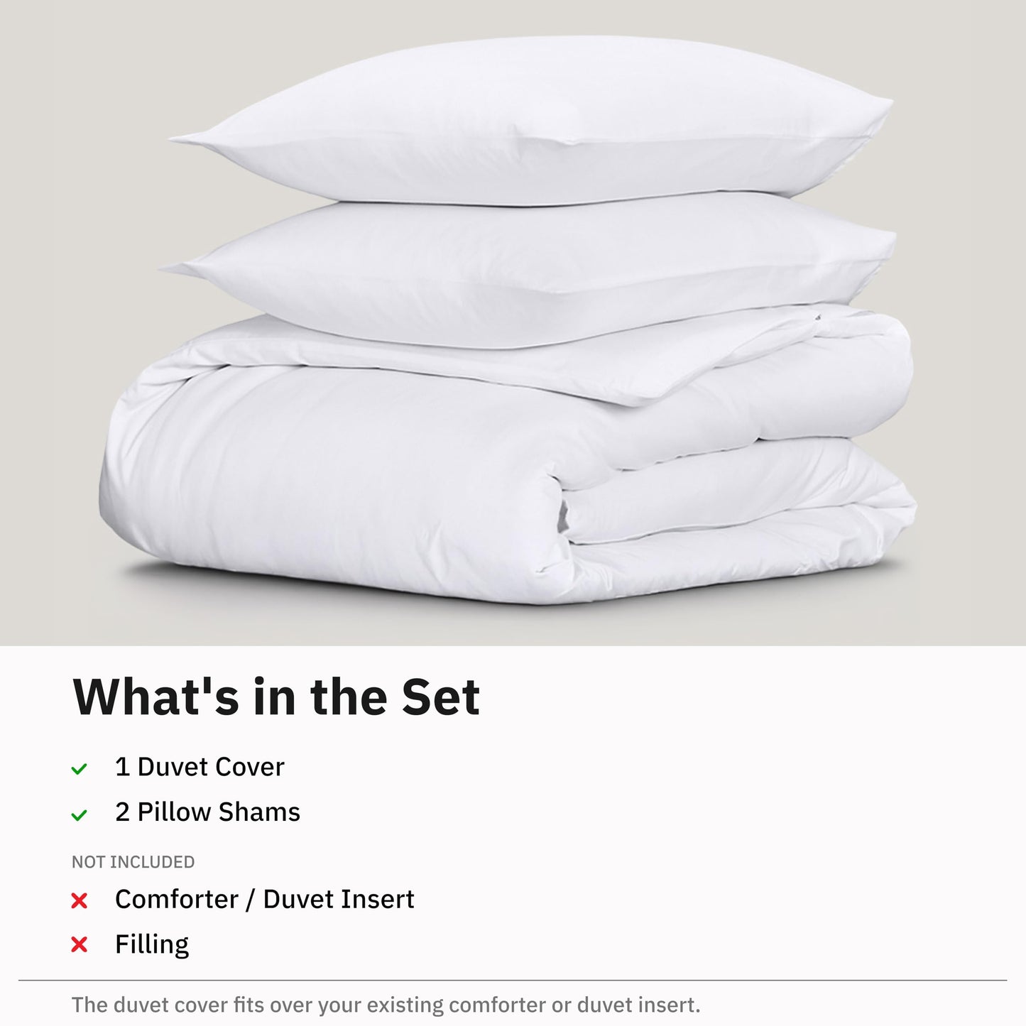 California Design Den 3 Pc Full/Queen Duvet Cover Set - Winner Good Housekeeping Best Bedding Awards 2025, 400 Thread Count Sateen, 100% Cotton Duvet Cover Queen Size,Button Closure,Corner Ties -White