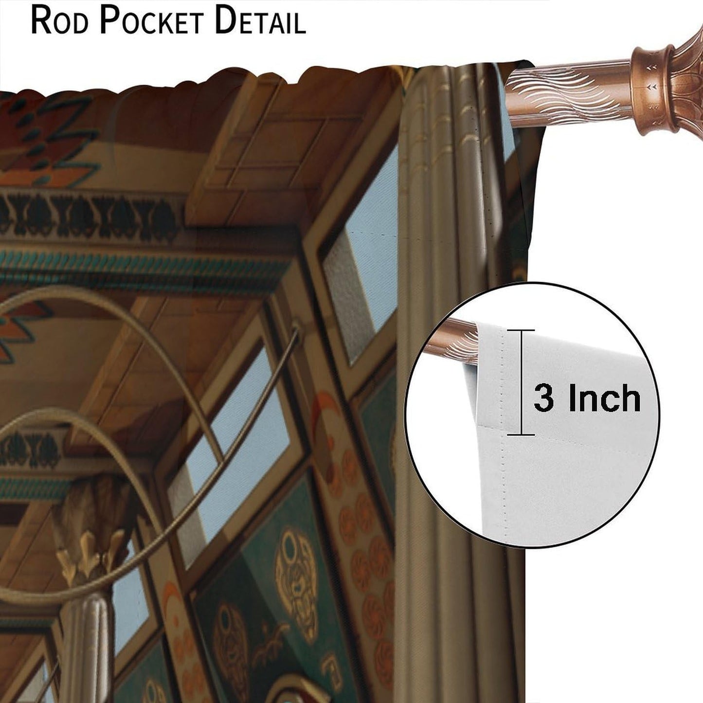 Brown Retro Architectural Curtains,Retro Style Darkening Window Treatments for Bedroom Living Room Home Décor Drapes 2 Panel Sets Total Size 42" x 45"