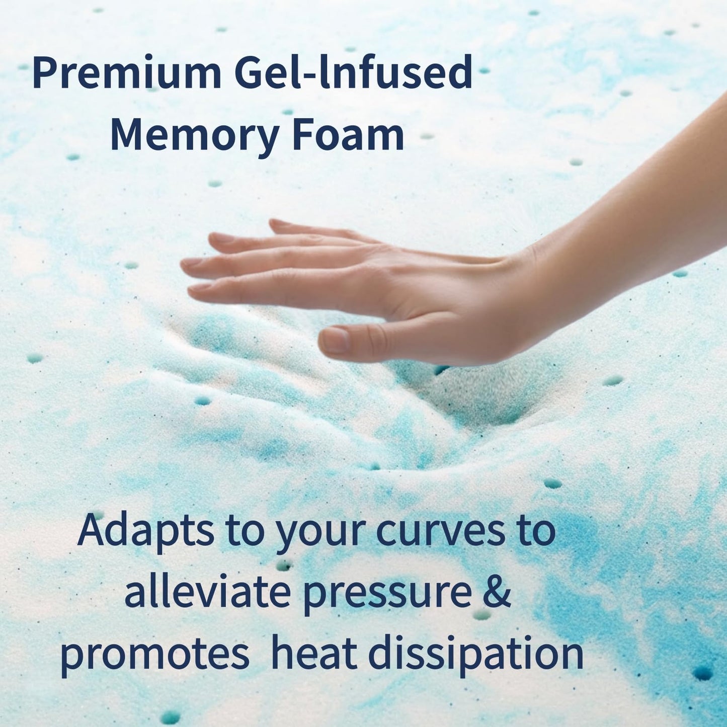 Ballad 3 Inch Gel Memory Foam Mattress Topper Queen Size, High Density Cooling Pad with Premium Removable Cover, Pressure Relief Bed Topper, (CertiPUR-US & Oeko-Tex Certified)