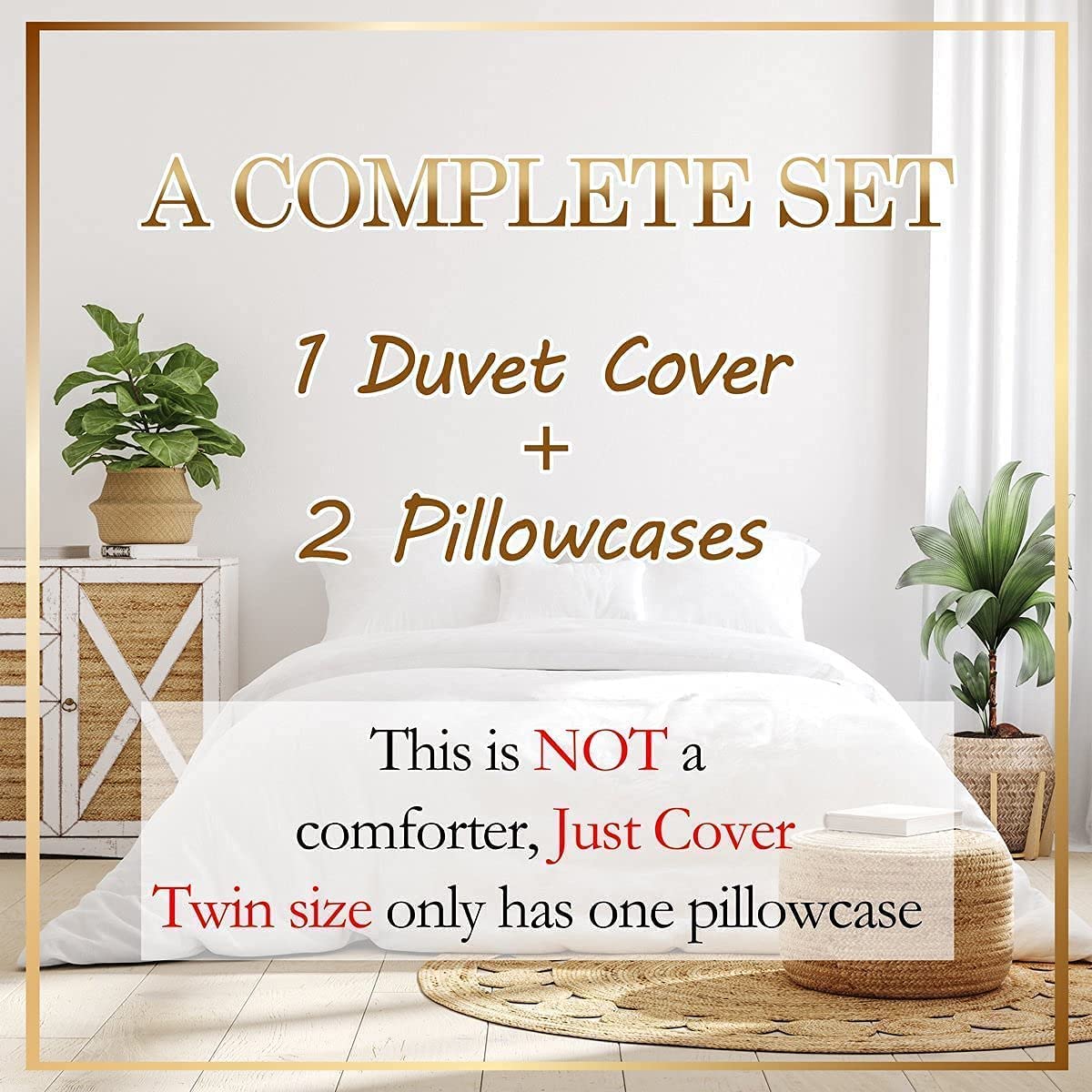 Homewish Sunflowers Bedding Set 3pcs Yellow Flowers Comforter Cover Yellow Sunflowers Printed Design Duvet Cover Set Botanical Bedspread Cover with 2 Pillow Cases(No Comforter) Queen Size