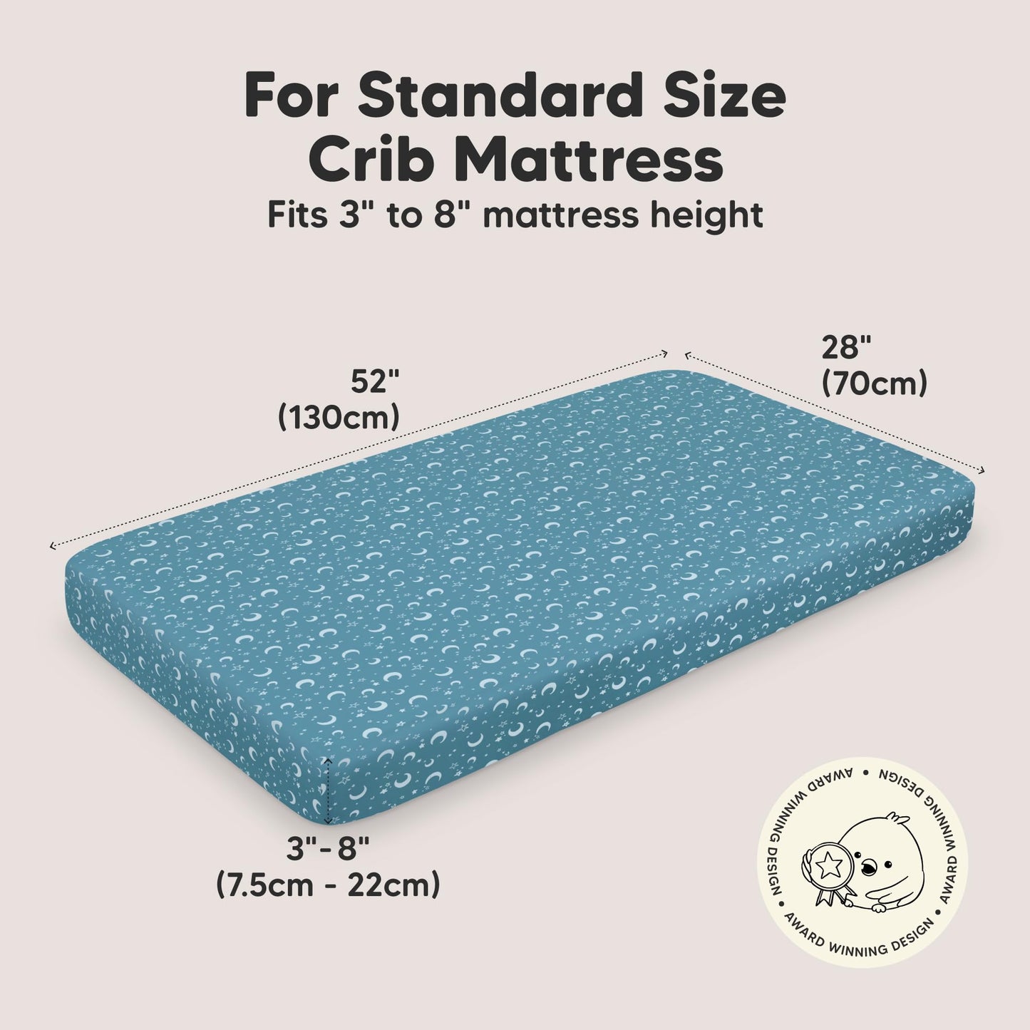KeaBabies 2-Pack Organic Cotton Crib Sheets for Boys, Girls - 52x28 Fitted Crib Mattress Sheet Neutral, Breathable Cover for Baby Bed Set, Toddler Mattress, Soft & Cute Prints (Dragon Tale)